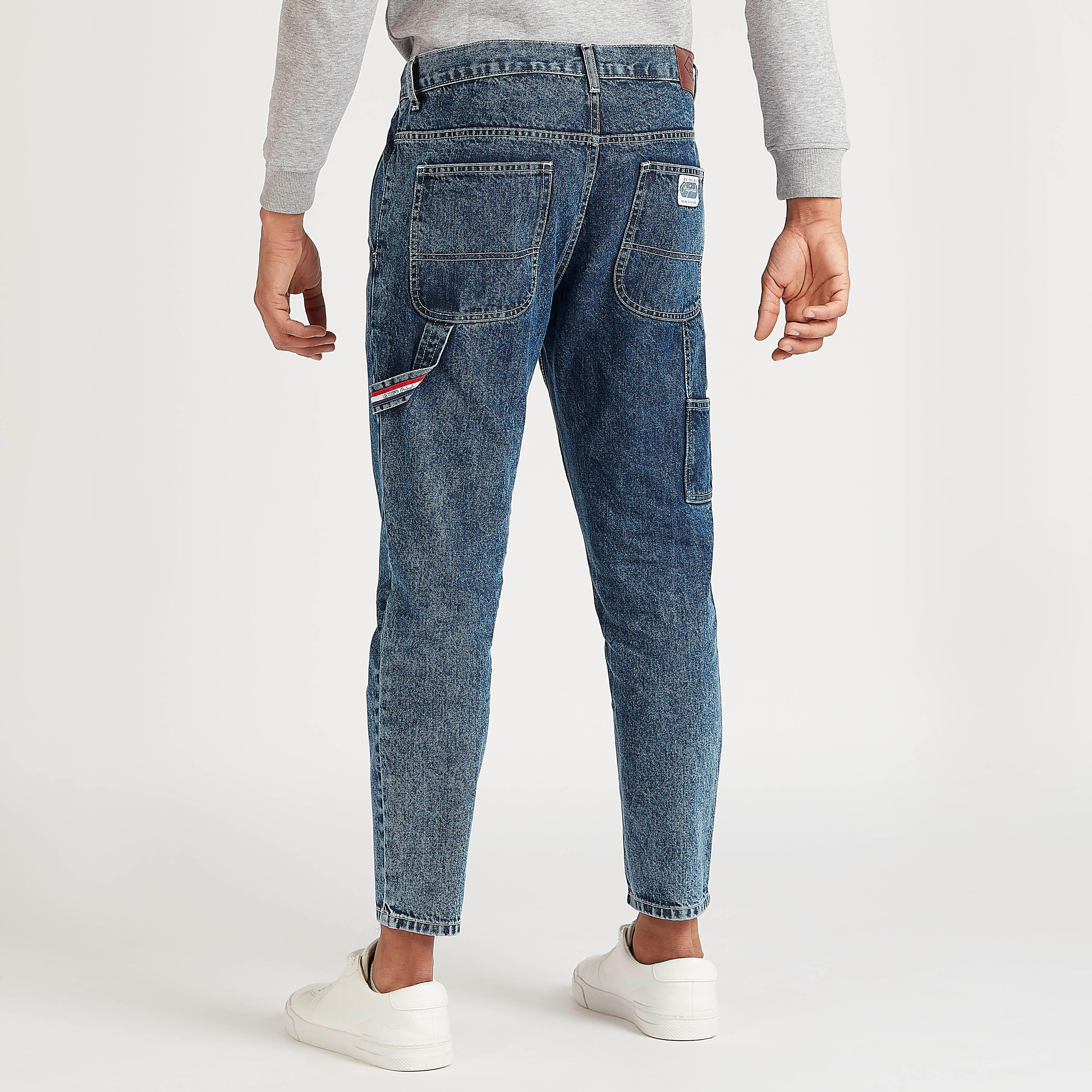 بنطلون جينز دنيم بأطراف ضيّقة وخصر متوسّط الارتفاع وزر إغلاق من لي كوبر-men-clothing-bottoms-jeans-image-3