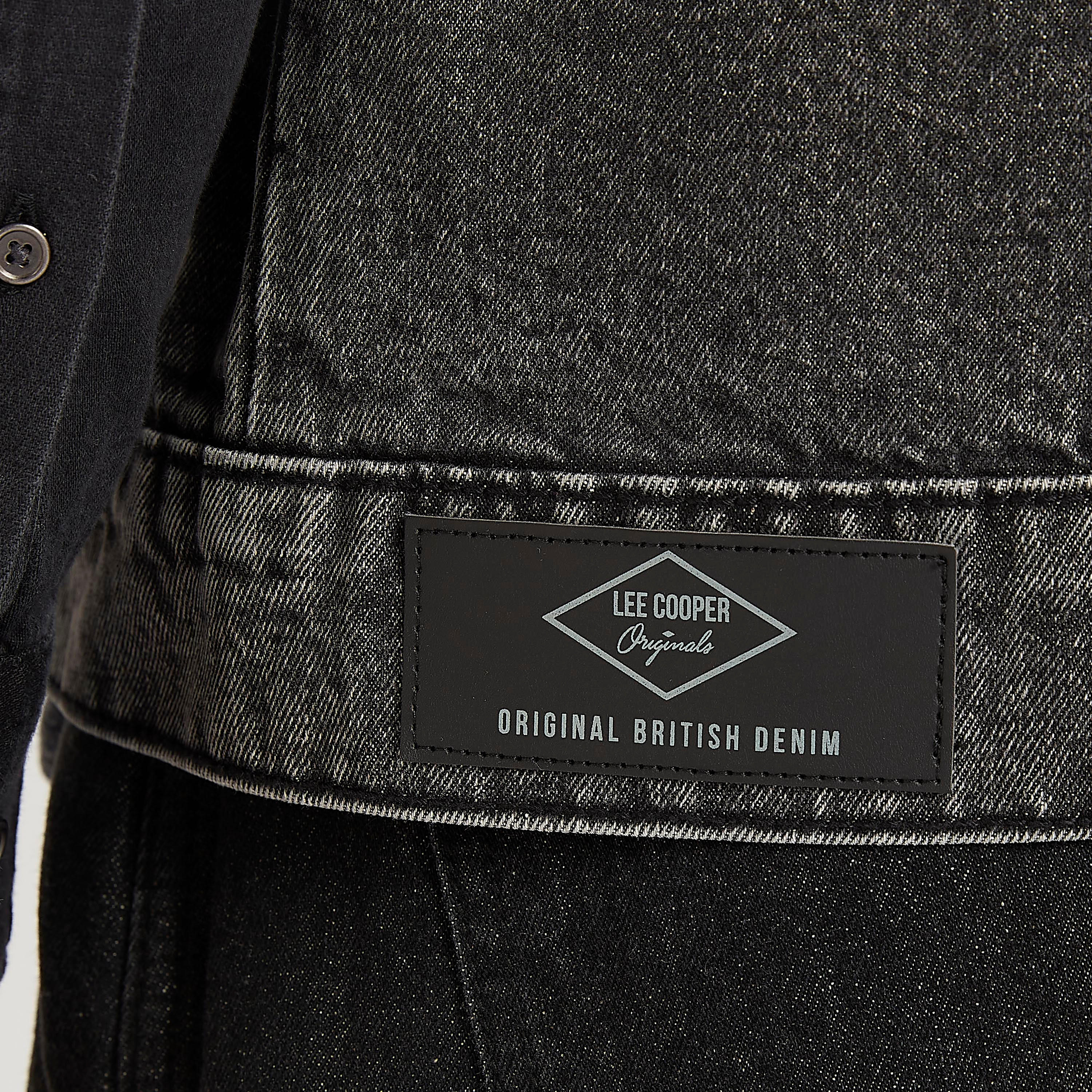 جاكيت دنيم سليم فيت دون أكمام من لي كوبر-men-clothing-jacketsandblazers-jackets-image-3