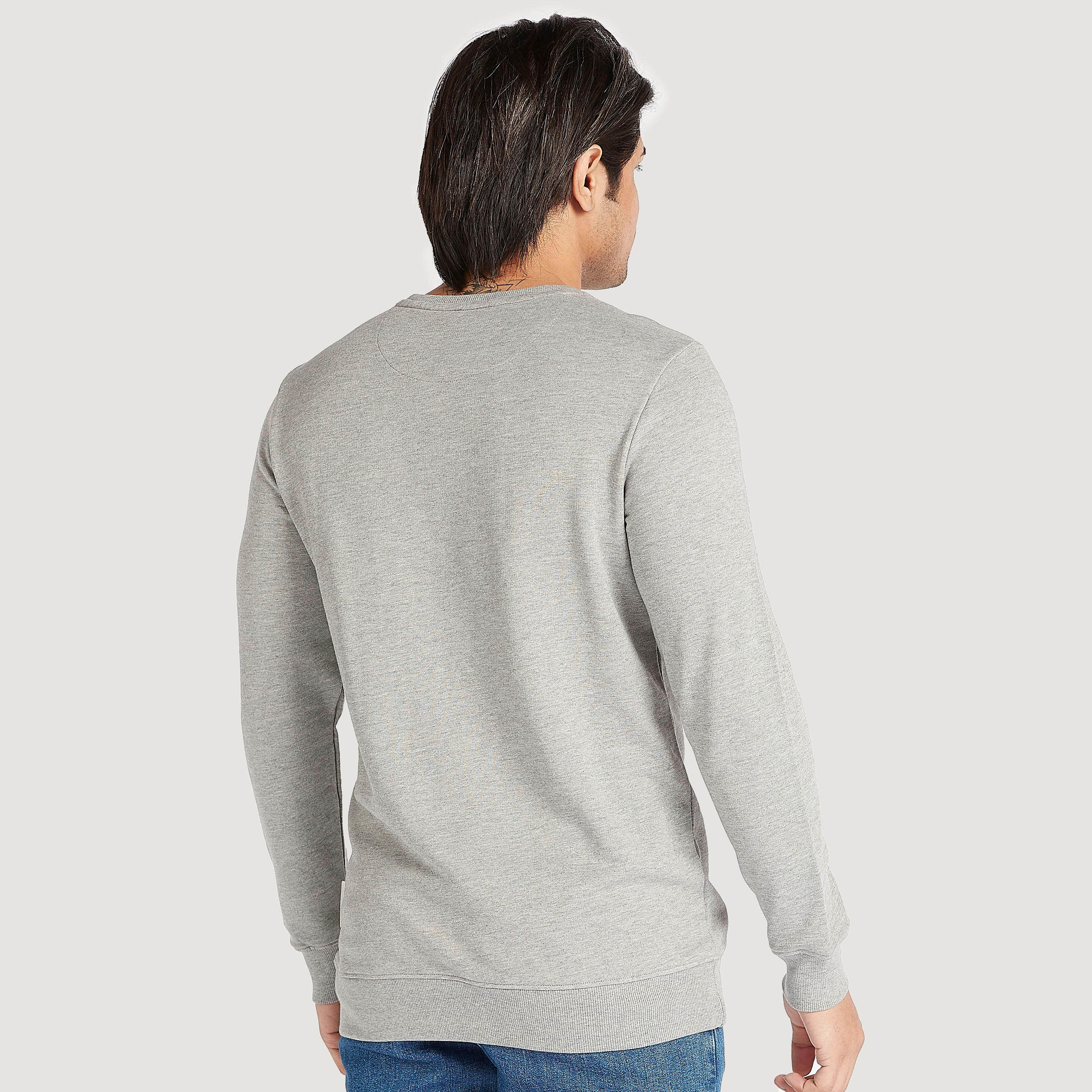 سويت شيرت بياقة ضيّقة وأكمام طويلة وطبعات من لي كوبر-men-winterwear-hoodiesandsweatshirts-image-2