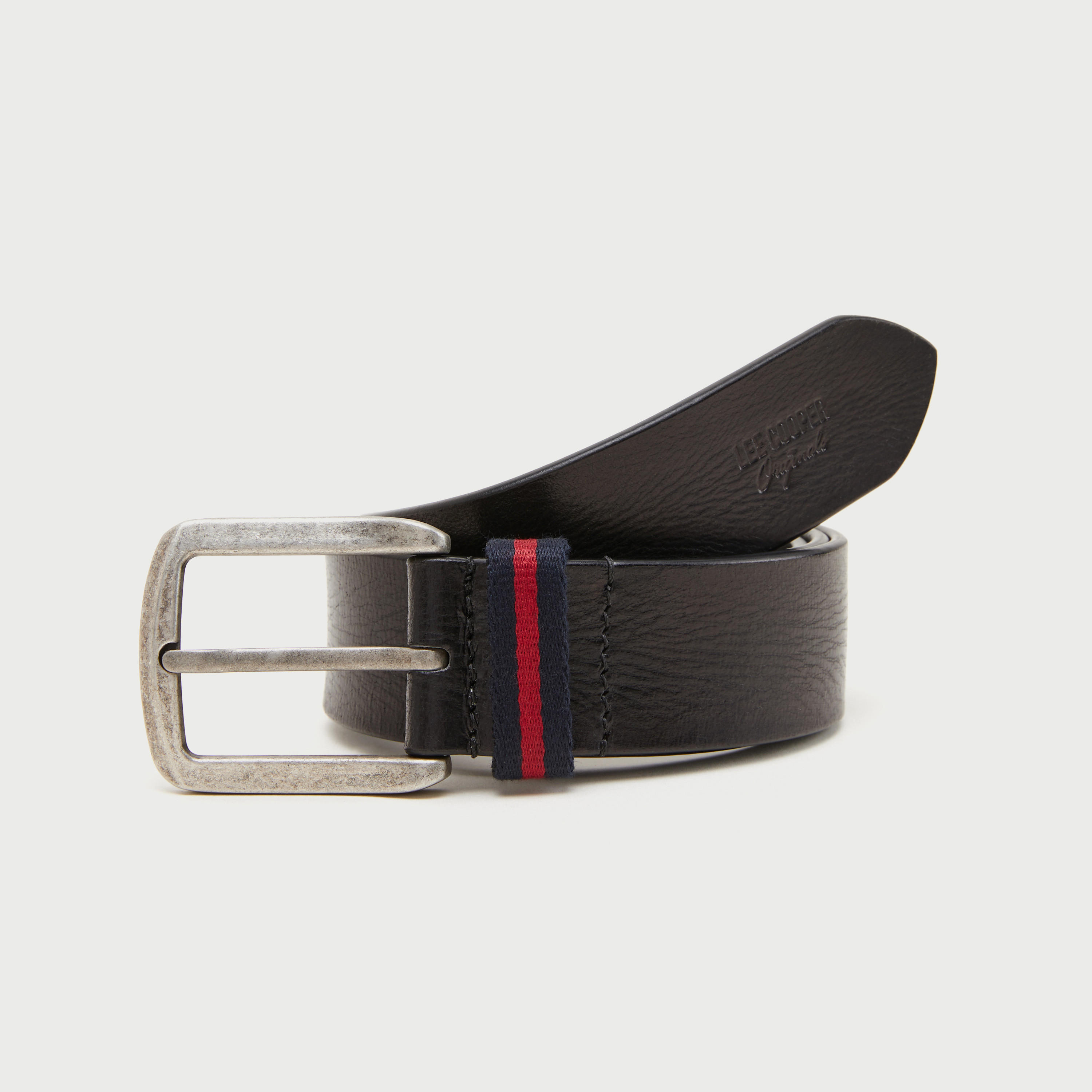حزام خصر جلد بارز الملمس بإبزيم بدبّوس من لي كوبر-men-beltsandwallets-belts-image-1