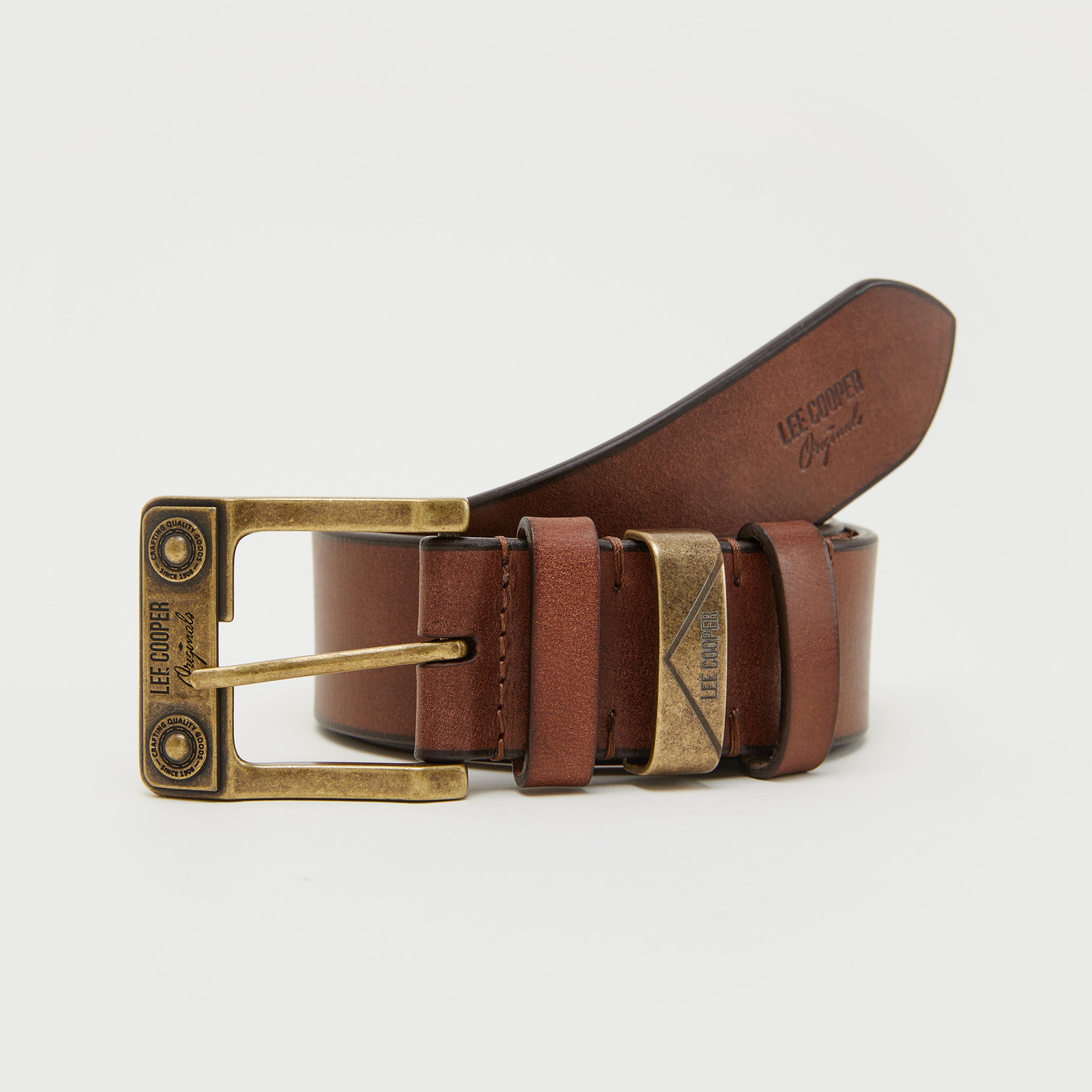 حزام خصر جلد بإبزيم إغلاق من لي كوبر-men-beltsandwallets-belts-image-1
