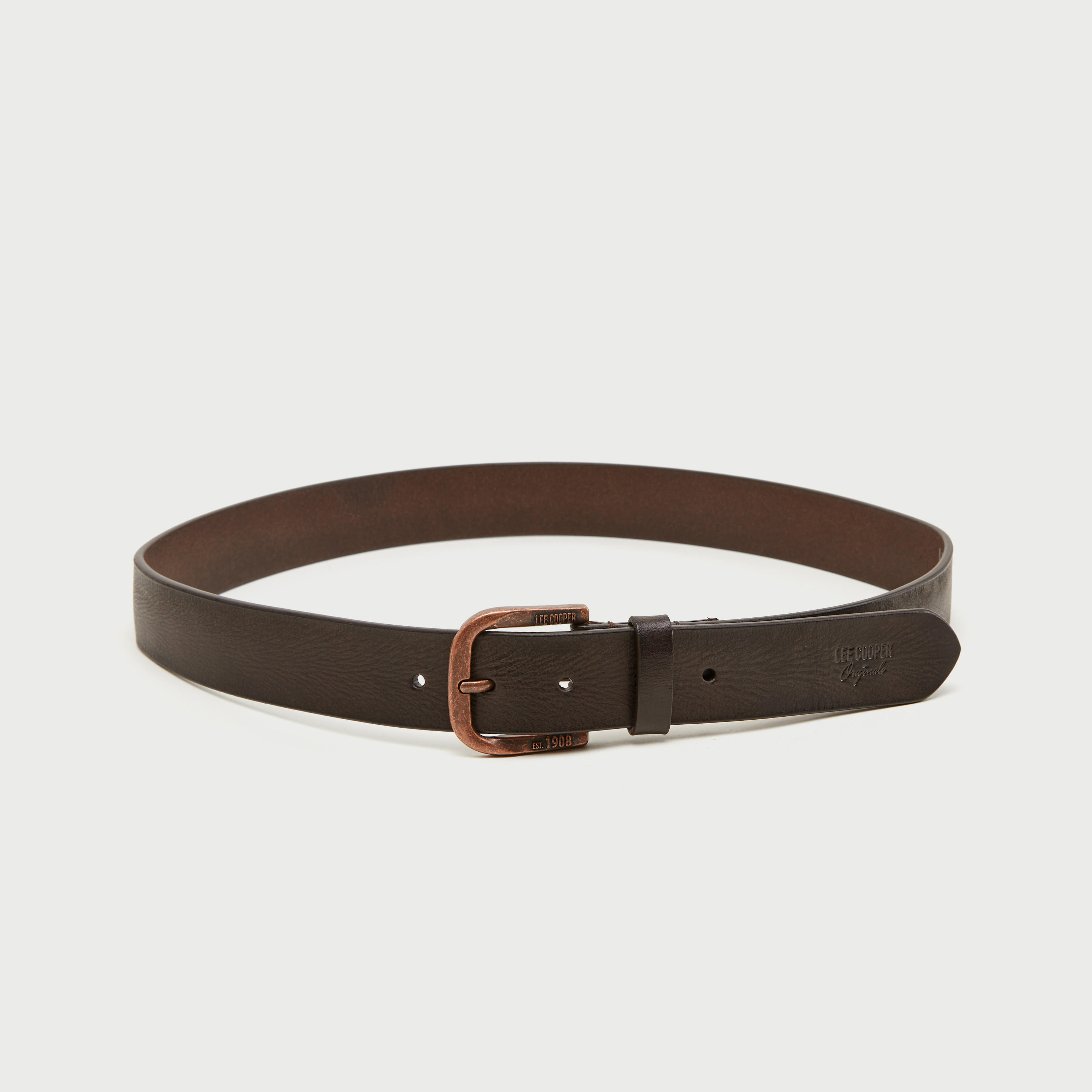 حزام خصر جلد بارز الملمس بإبزيم بدبّوس من لي كوبر-men-beltsandwallets-belts-image-4