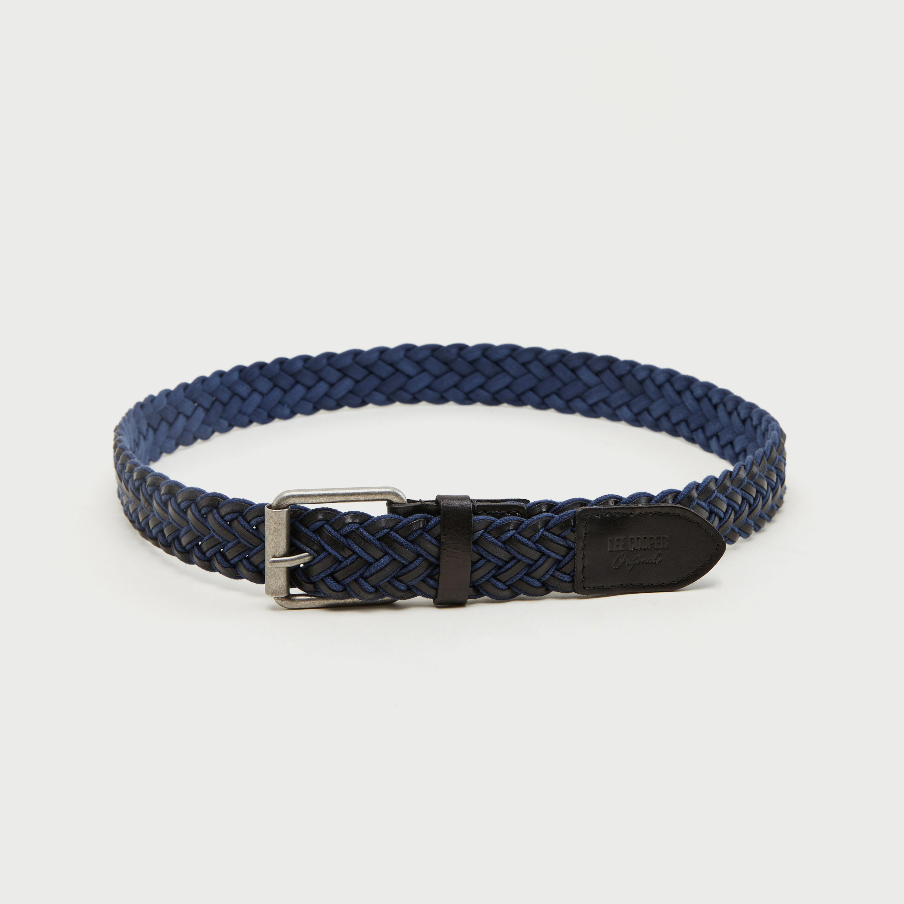 حزام خصر جلد بارز الملمس بإبزيم بدبّوس من لي كوبر-men-beltsandwallets-belts-image-4