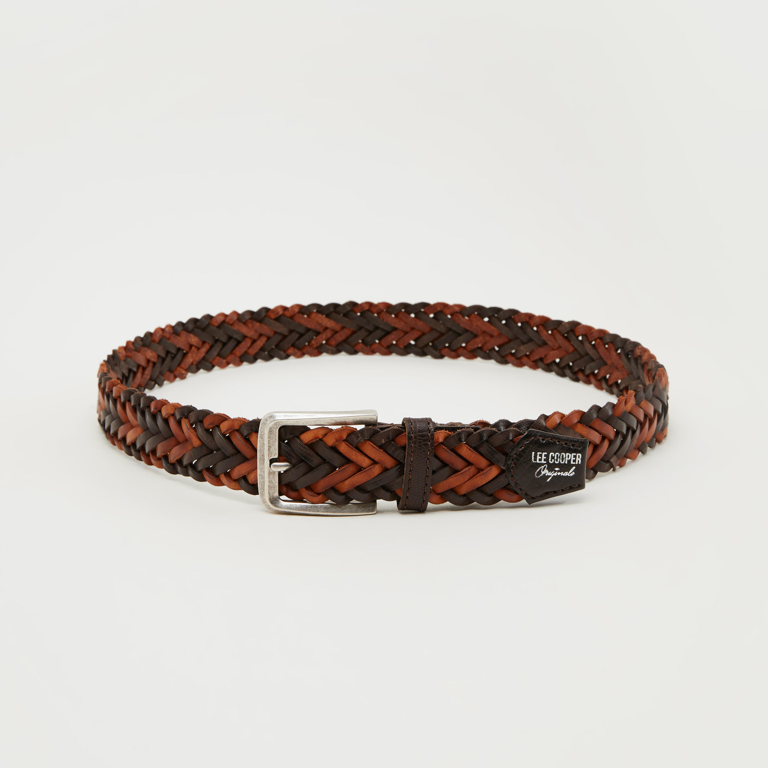 حزام خصر جلد بارز الملمس بإبزيم بدبّوس من لي كوبر-men-beltsandwallets-belts-image-4