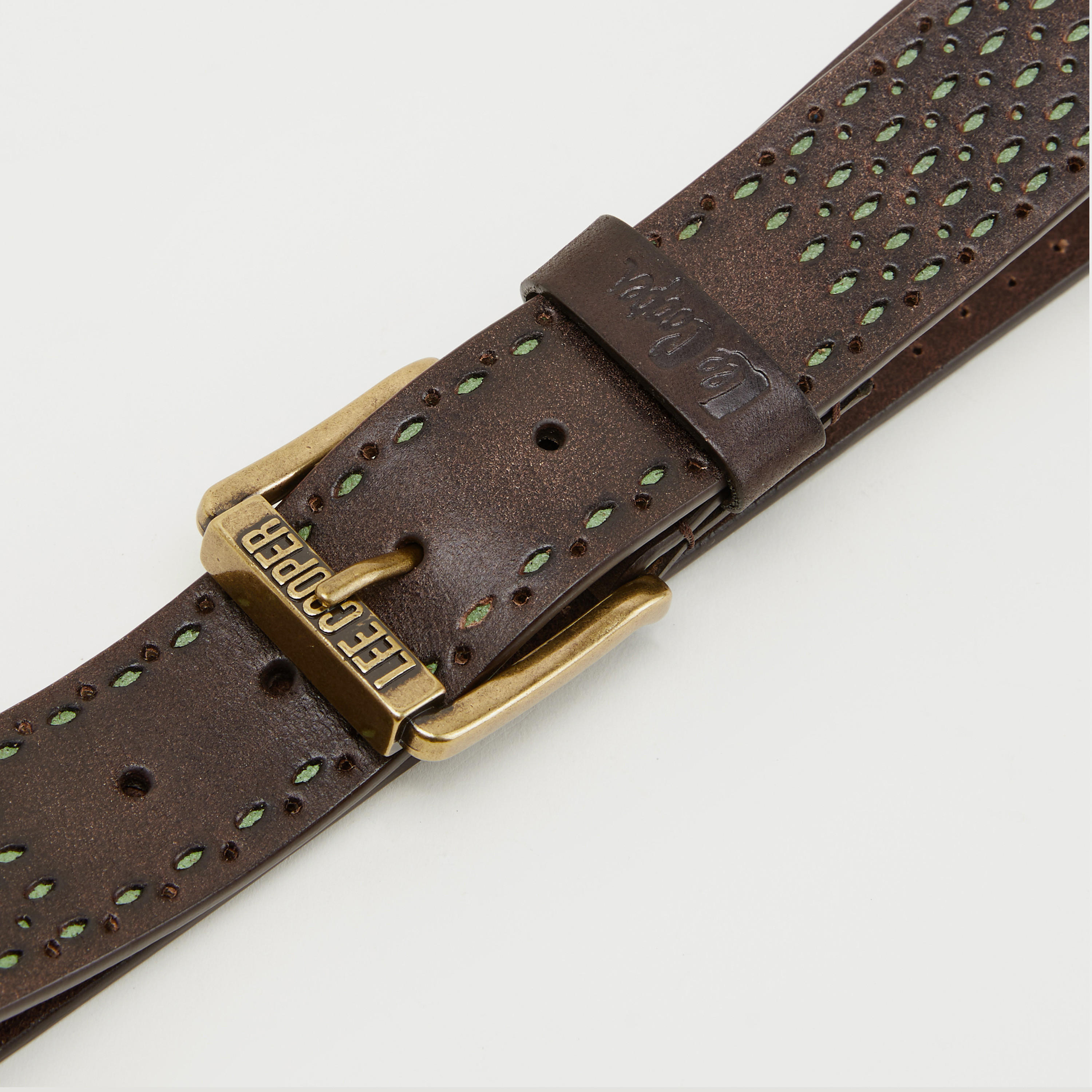 Lee Cooper Pin Buckle Waist Belt with Cutwork Design-men-beltsandwallets-belts-image-3