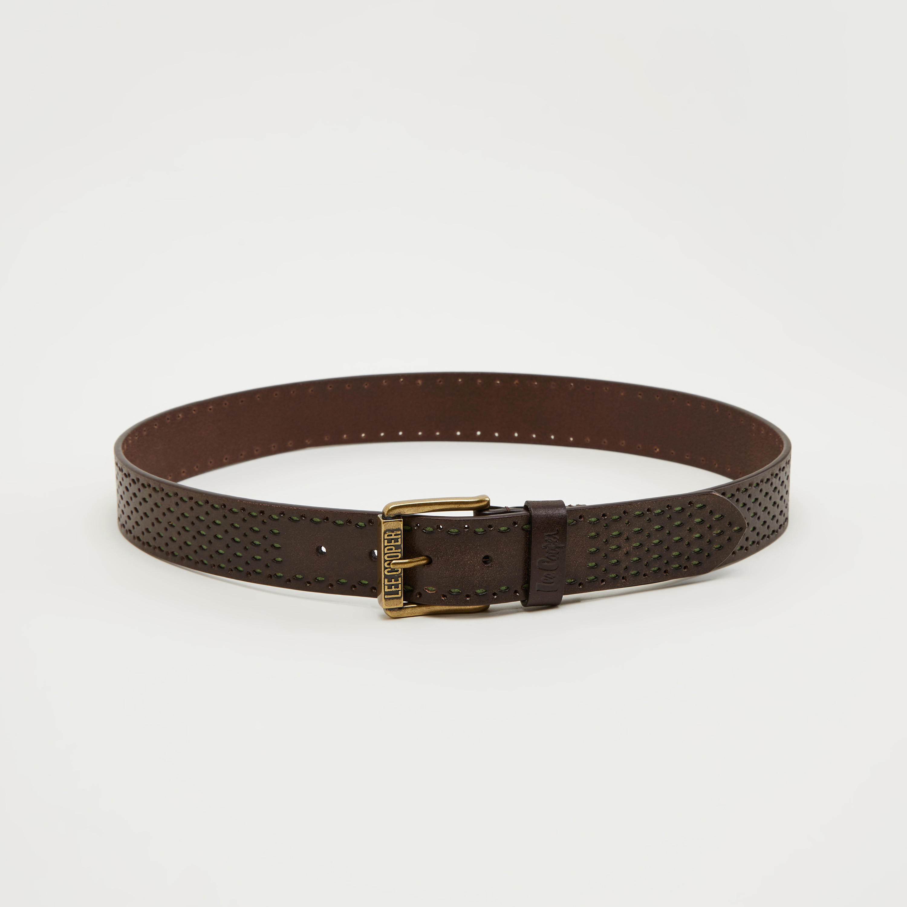 Lee Cooper Pin Buckle Waist Belt with Cutwork Design-men-beltsandwallets-belts-image-4