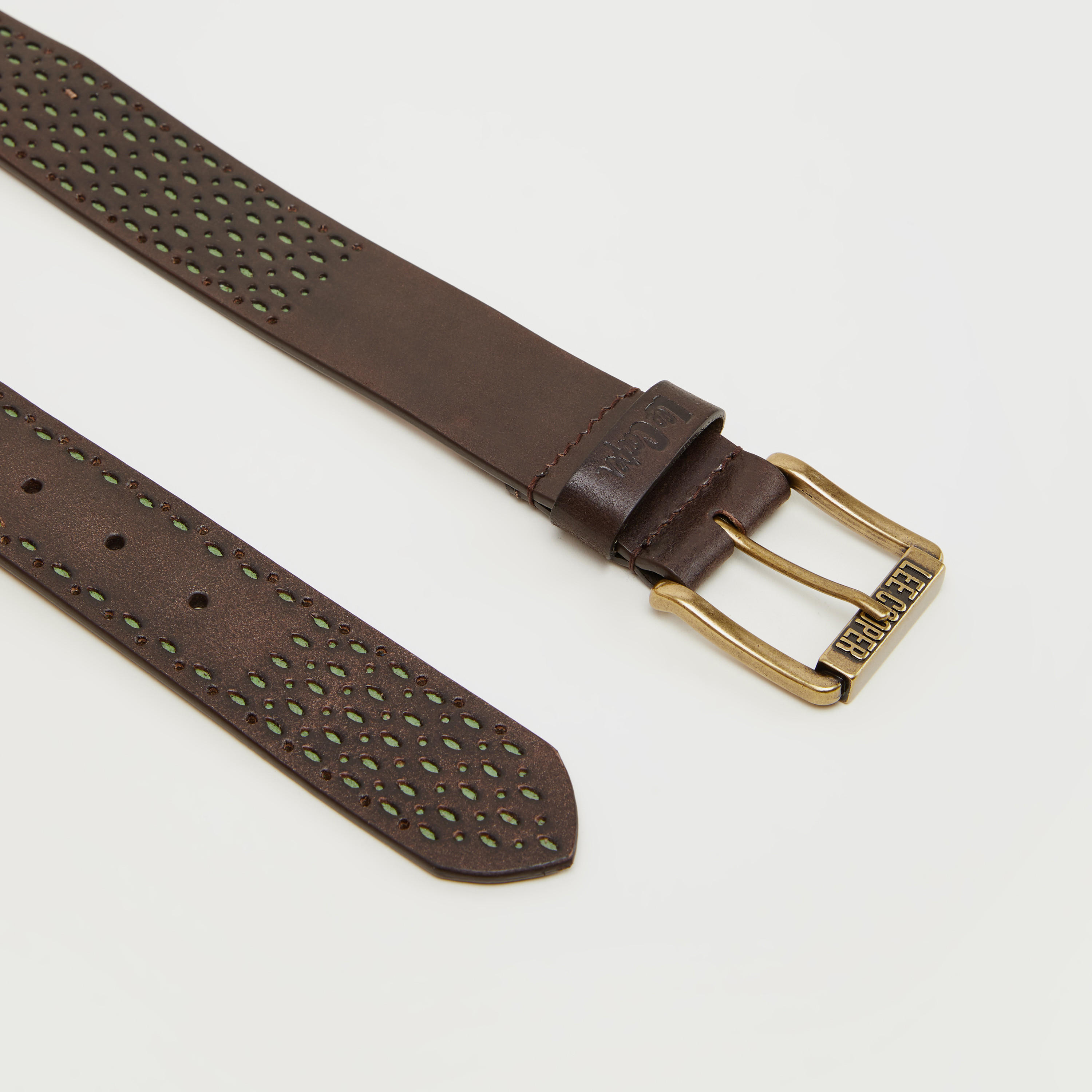 Lee Cooper Pin Buckle Waist Belt with Cutwork Design-men-beltsandwallets-belts-image-5