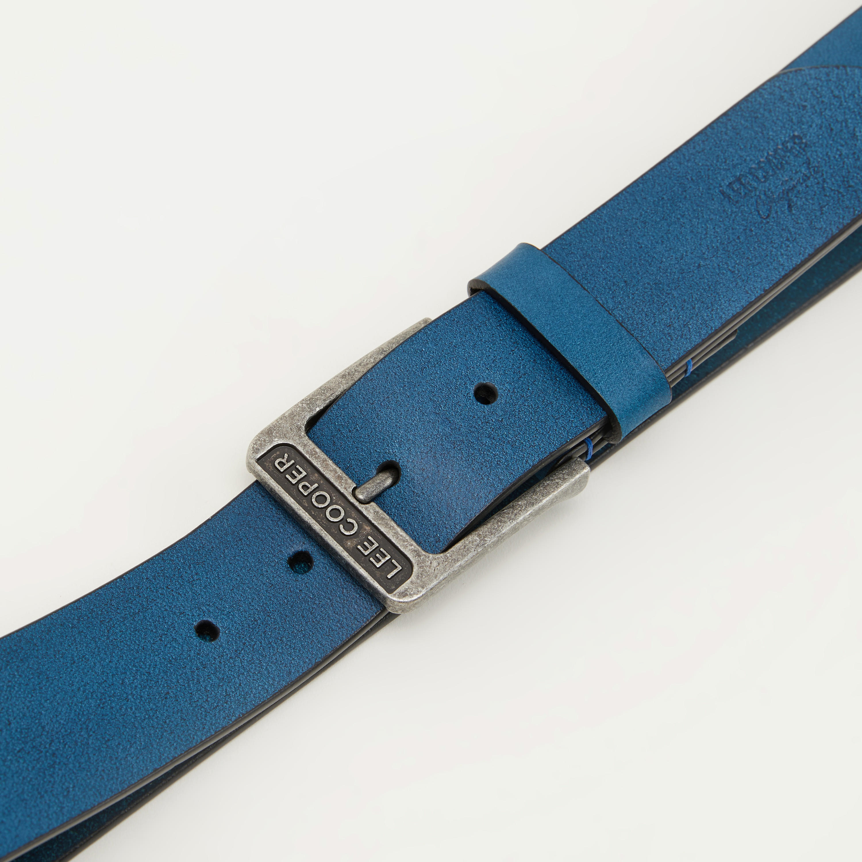 حزام خصر جلد بارز الملمس بإبزيم بدبّوس من لي كوبر-men-beltsandwallets-belts-image-3