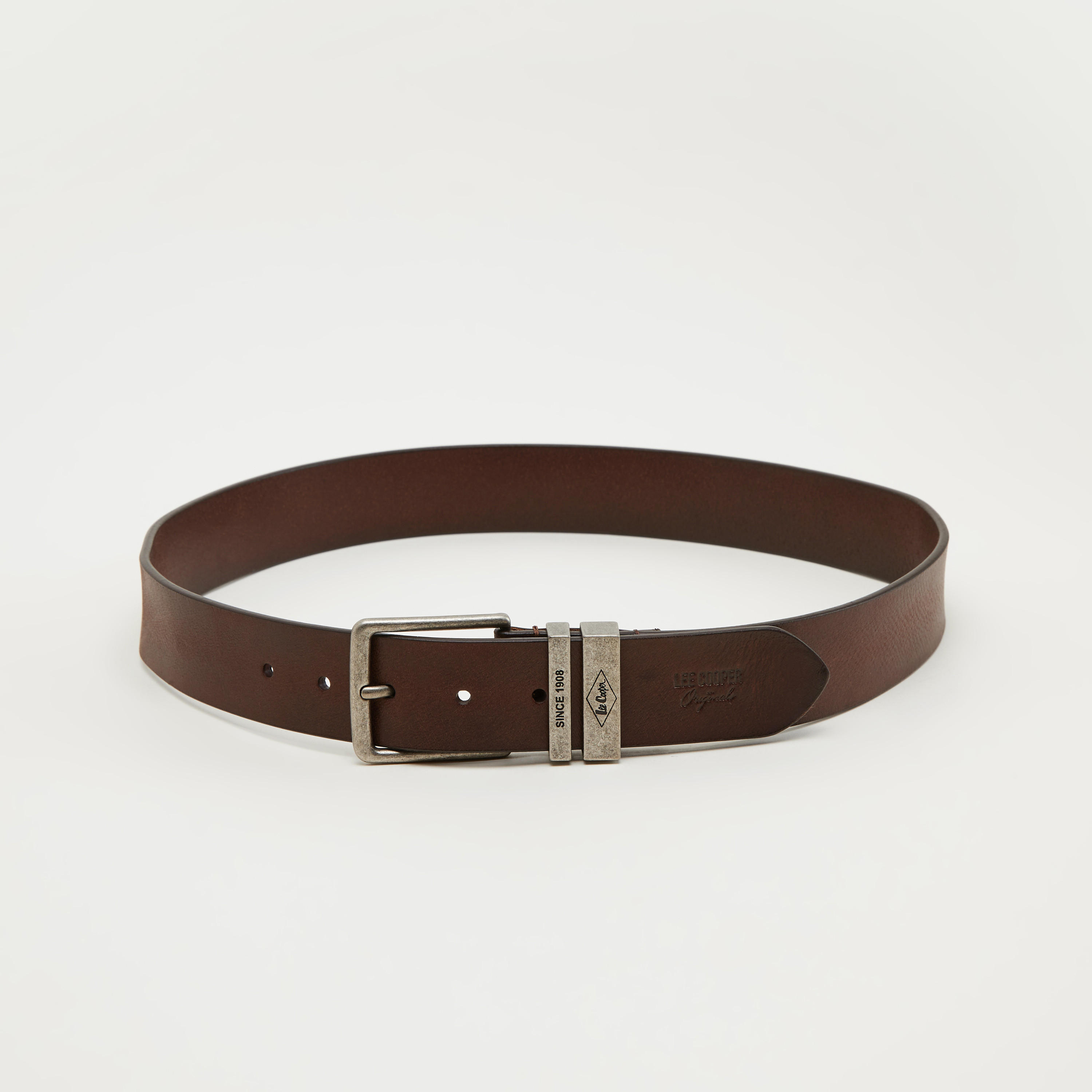 حزام خصر جلد بإبزيم إغلاق من لي كوبر-men-beltsandwallets-belts-image-4