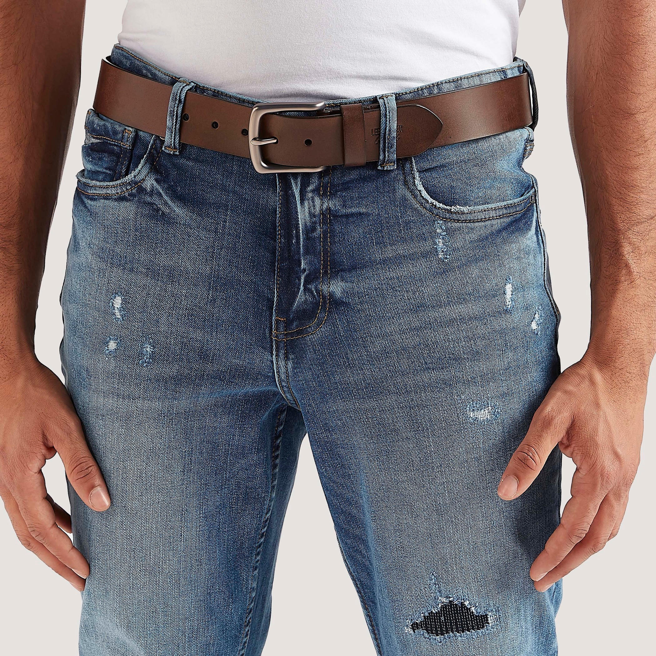 حزام خصر جلد مزيّن بإبزيم بدبّوس من لي كوبر-men-beltsandwallets-belts-image-2