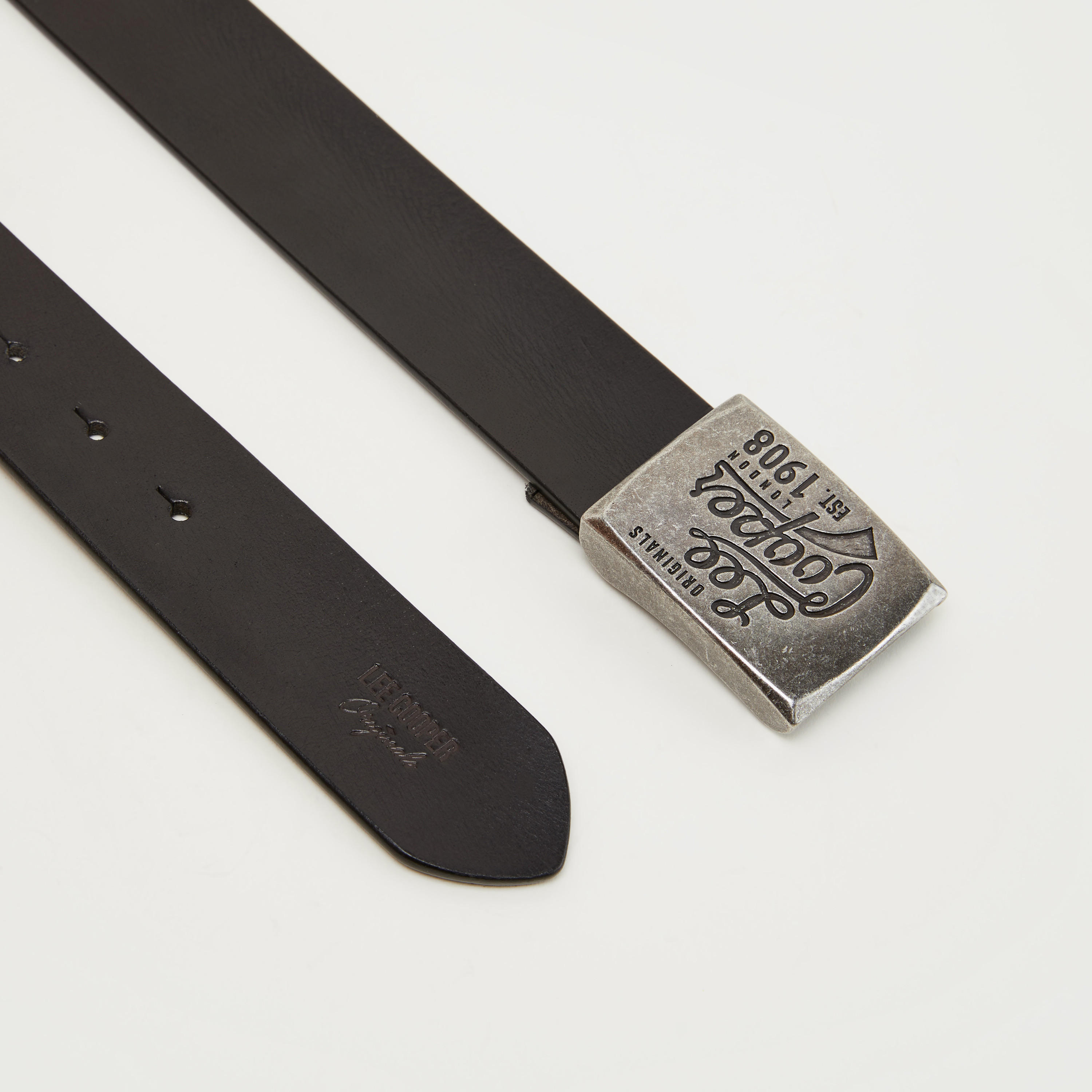 Lee Cooper Solid Leather Belt with Plate Buckle Closure-men-beltsandwallets-belts-image-5