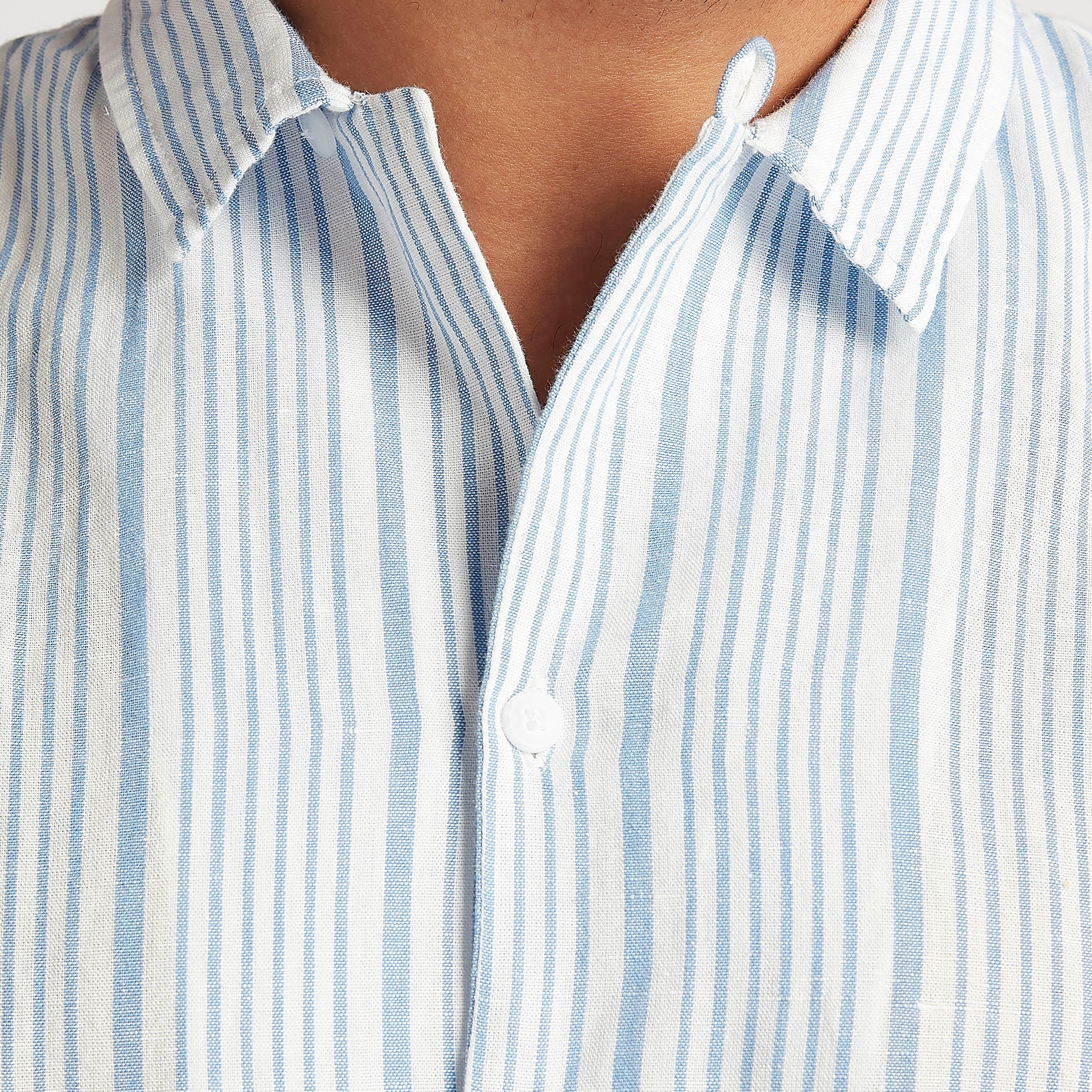 قميص مخطّط بأكمام قصيرة من لي كوبر-men-clothing-shirts-image-4