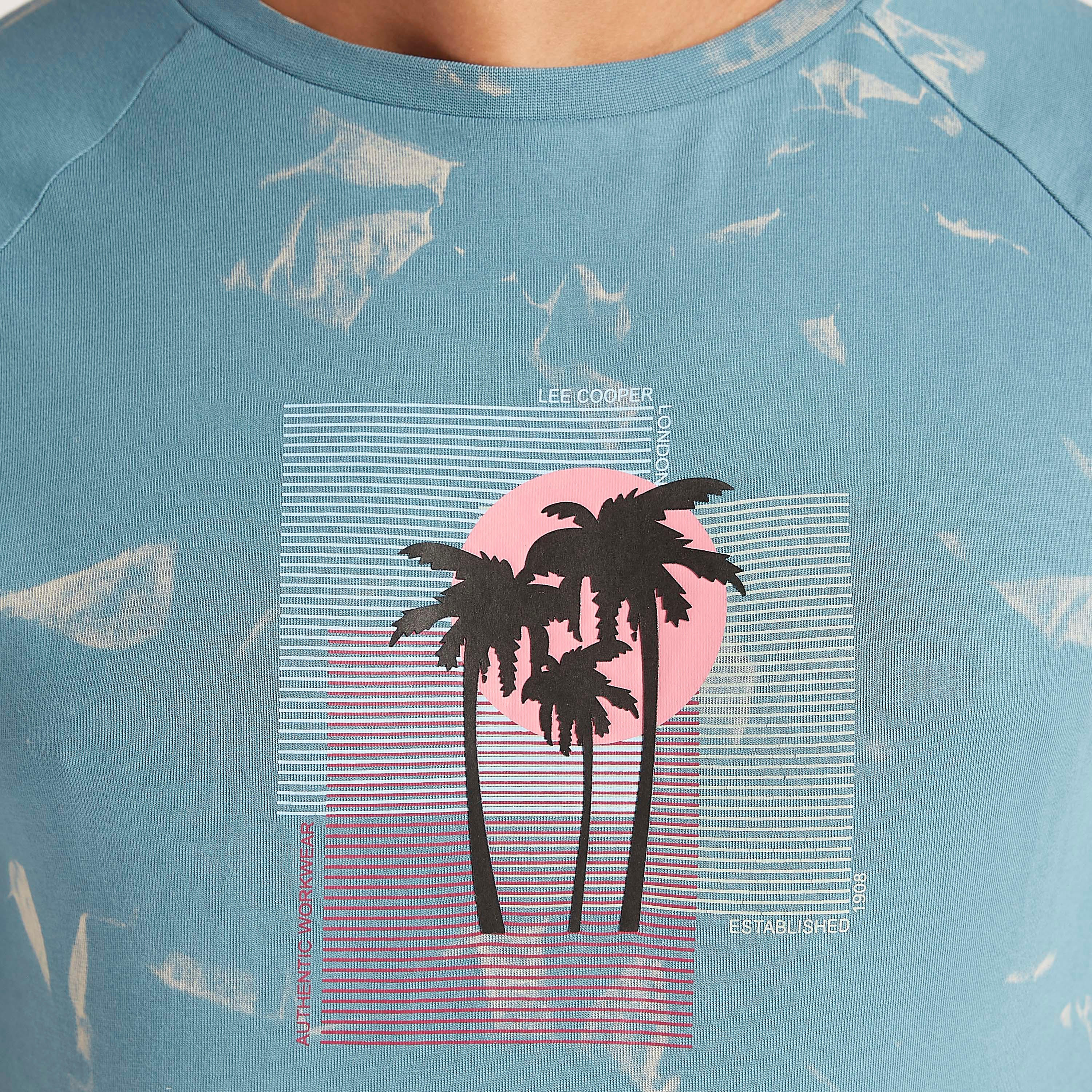 Lee Cooper Print T-shirt with Short Sleeves and Crew Neck-men-clothing-tshirtsandpolos-tshirts-image-4