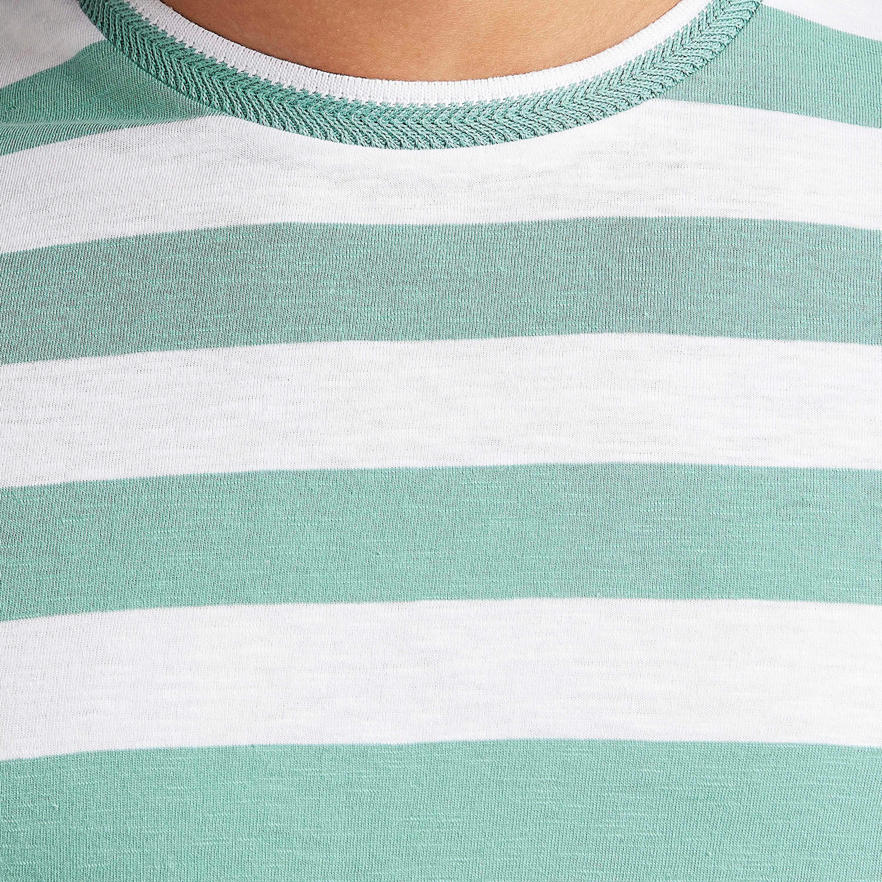 تيشيرت مخطّط بياقة ضيّقة وأكمام قصيرة من لي كوبر-men-clothing-tshirtsandpolos-tshirts-image-3
