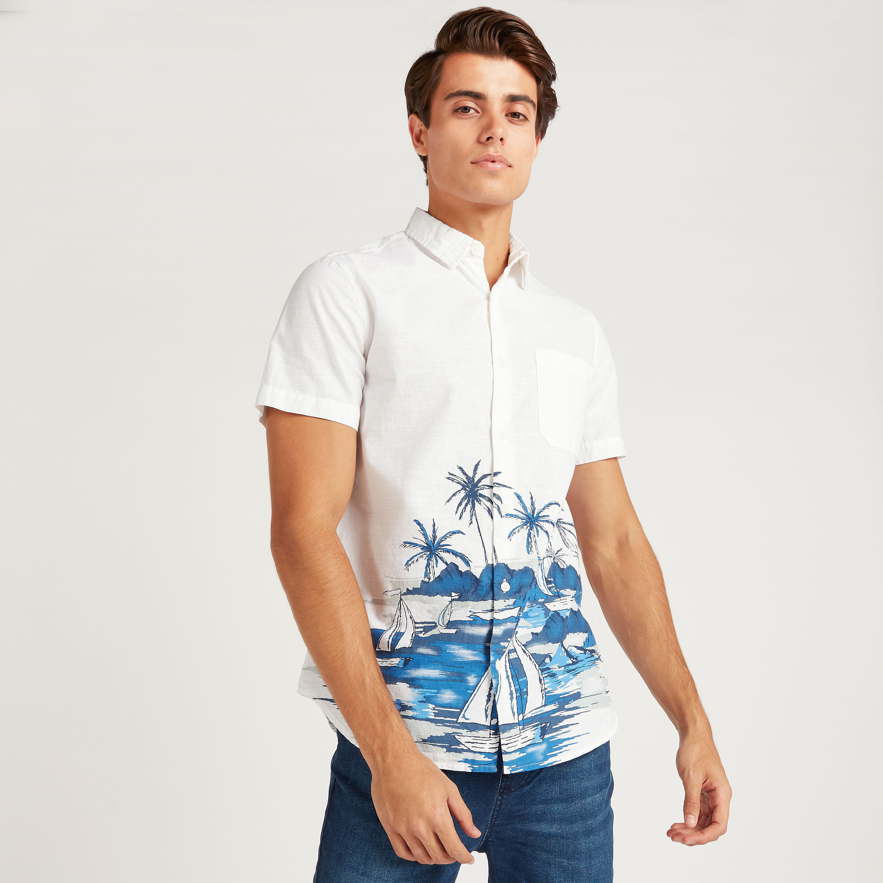 قميص بأكمام قصيرة وطبعات من لي كوبر-men-clothing-shirts-image-1
