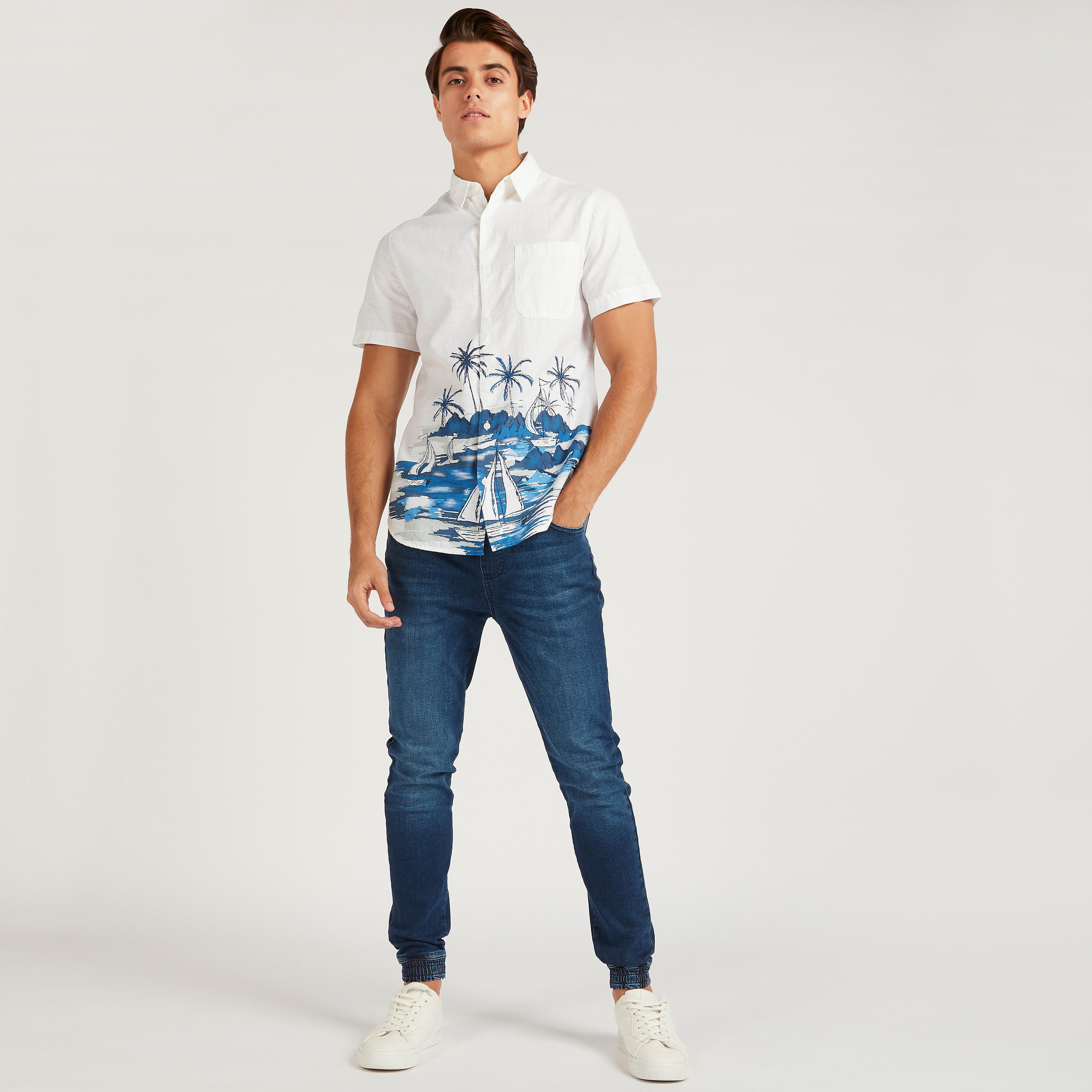 قميص بأكمام قصيرة وطبعات من لي كوبر-men-clothing-shirts-image-2
