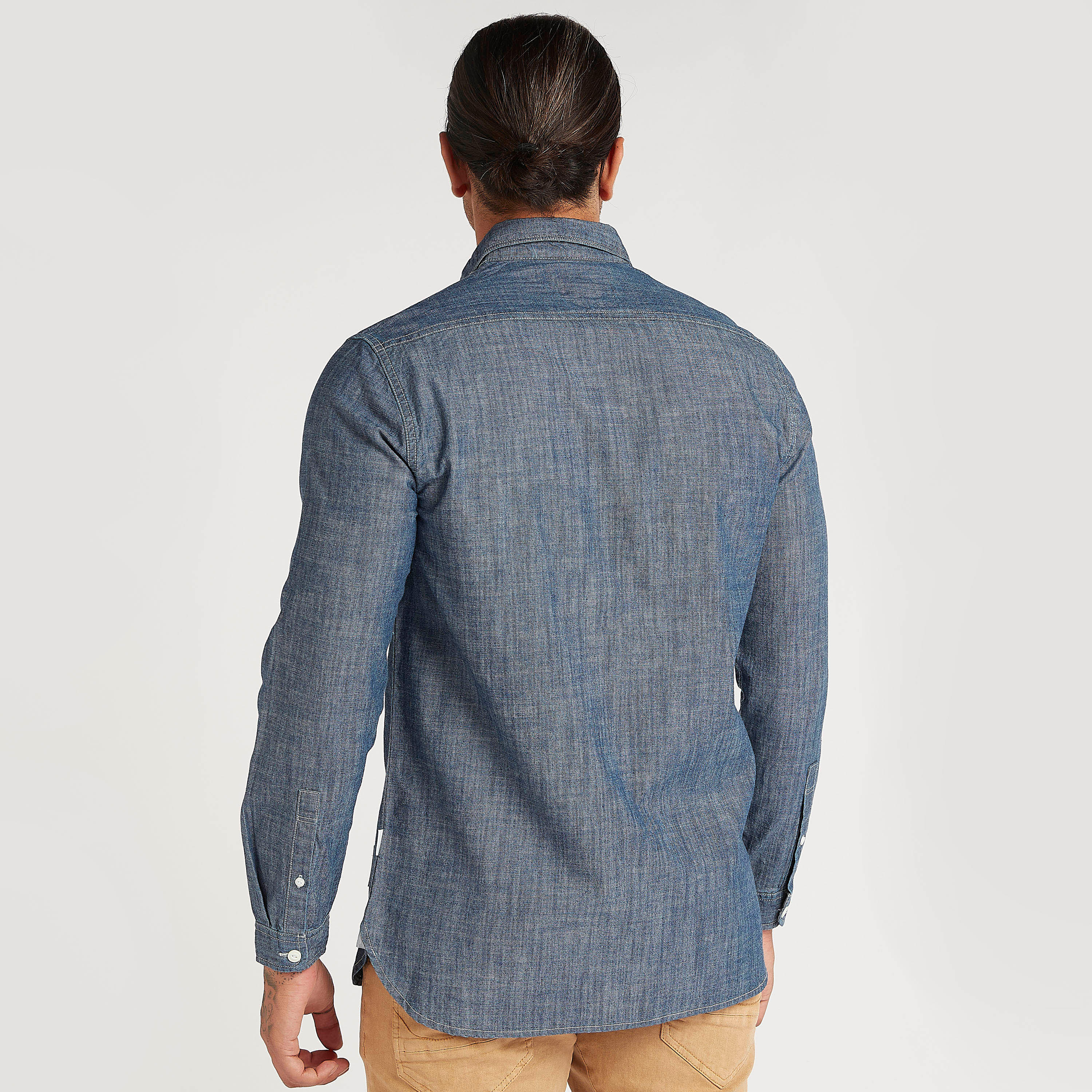 Lee Cooper Textured Shirt with Long Sleeves and Pockets-men-clothing-shirts-image-4