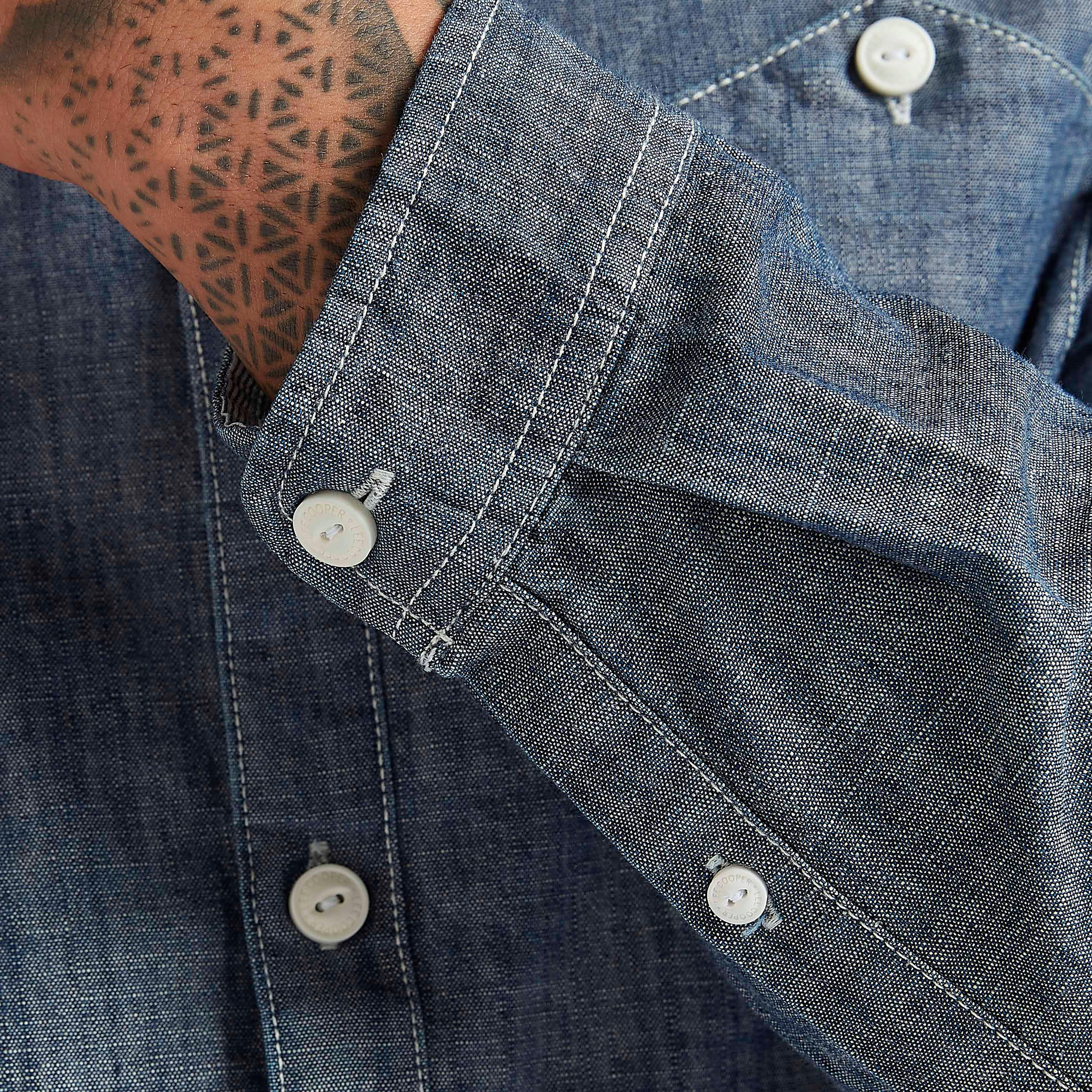 Lee Cooper Textured Shirt with Long Sleeves and Pockets-men-clothing-shirts-image-5