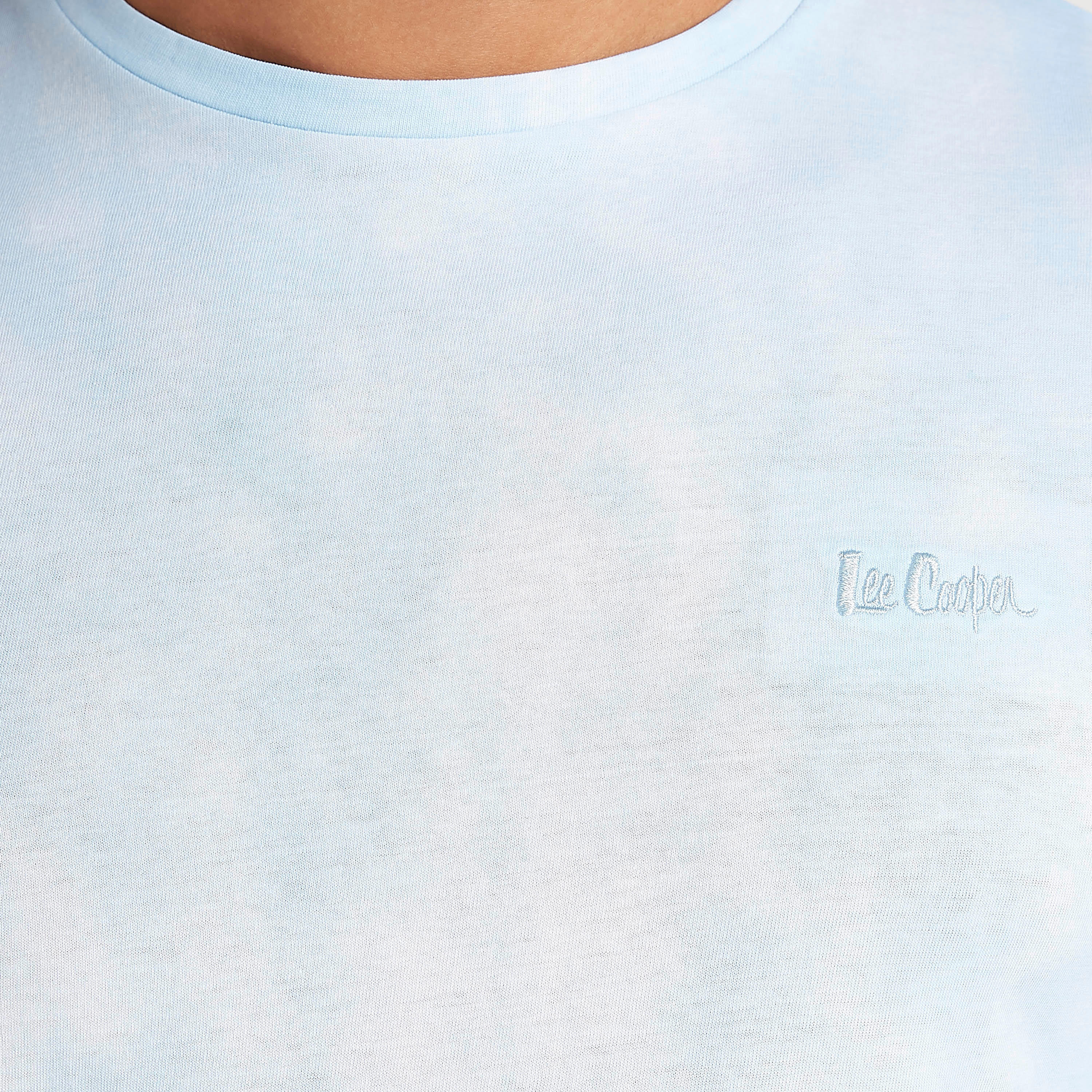 تيشيرت بياقة ضيّقة وأكمام قصيرة من لي كوبر-men-clothing-tshirtsandpolos-tshirts-image-5