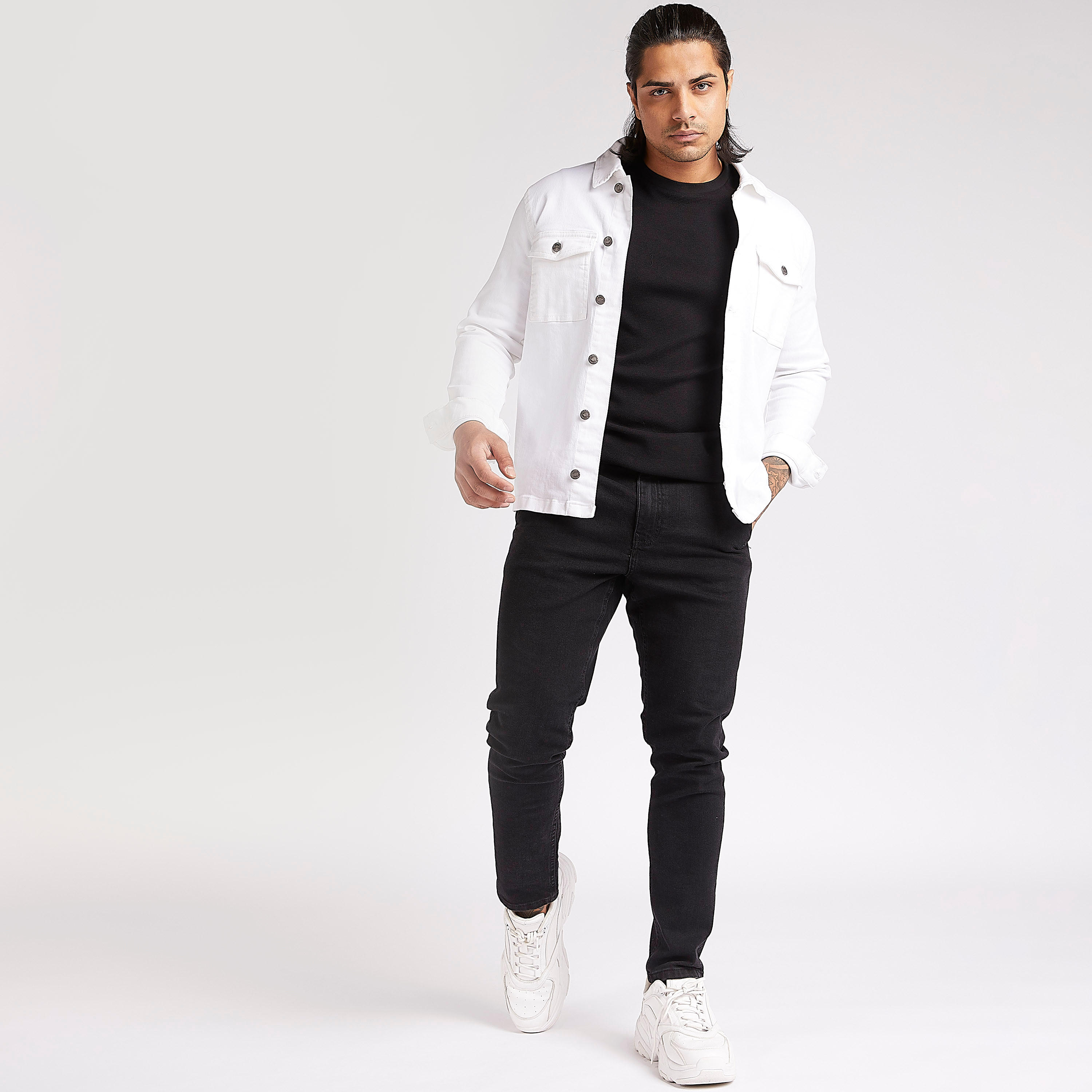 قميص دينم بجيوب بطيّة من لي كوبر-men-clothing-jacketsandblazers-jackets-image-3