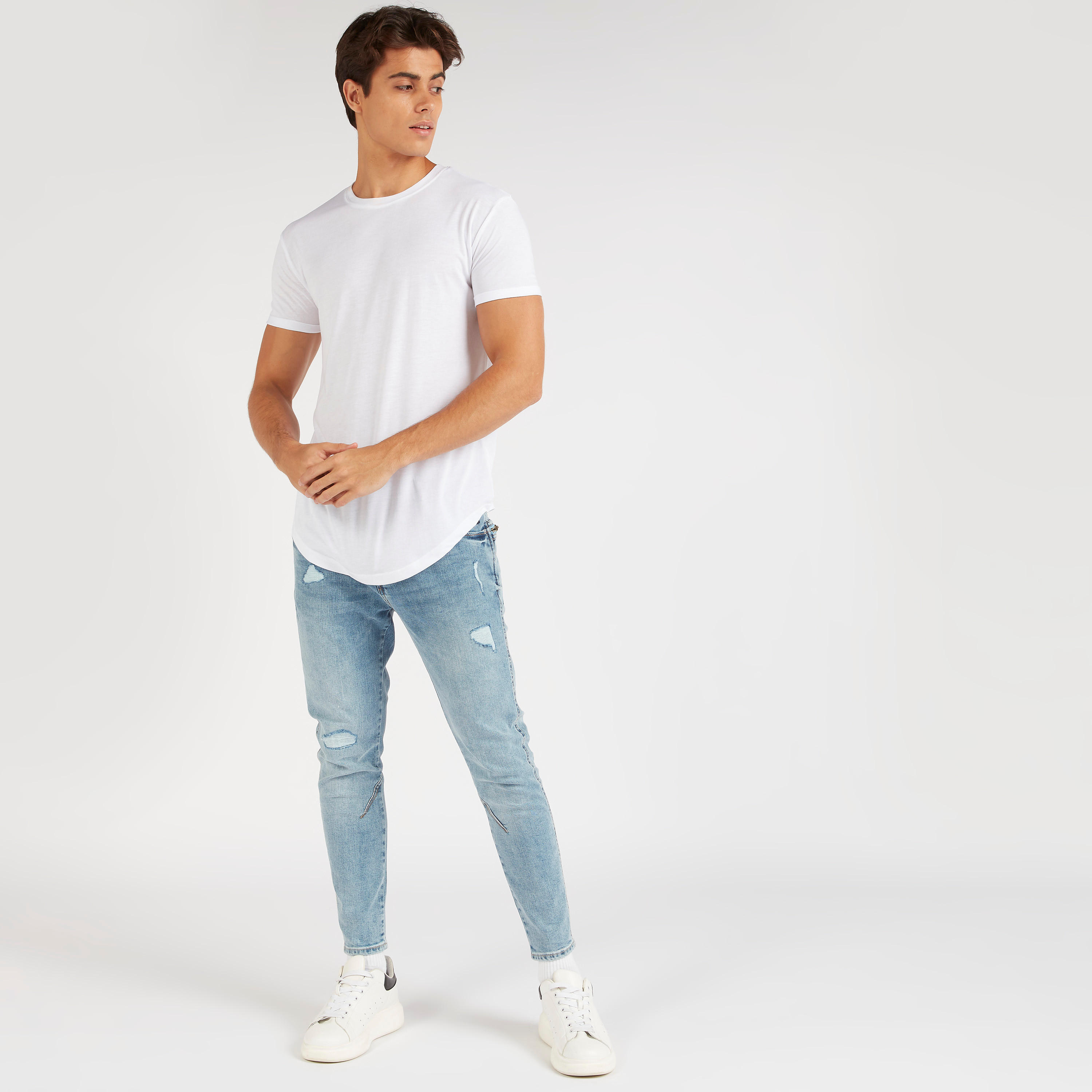 بنطلون جينز دنيم مضلّع بجيوب وخصر متوسّط الارتفاع-men-clothing-bottoms-jeans-image-4