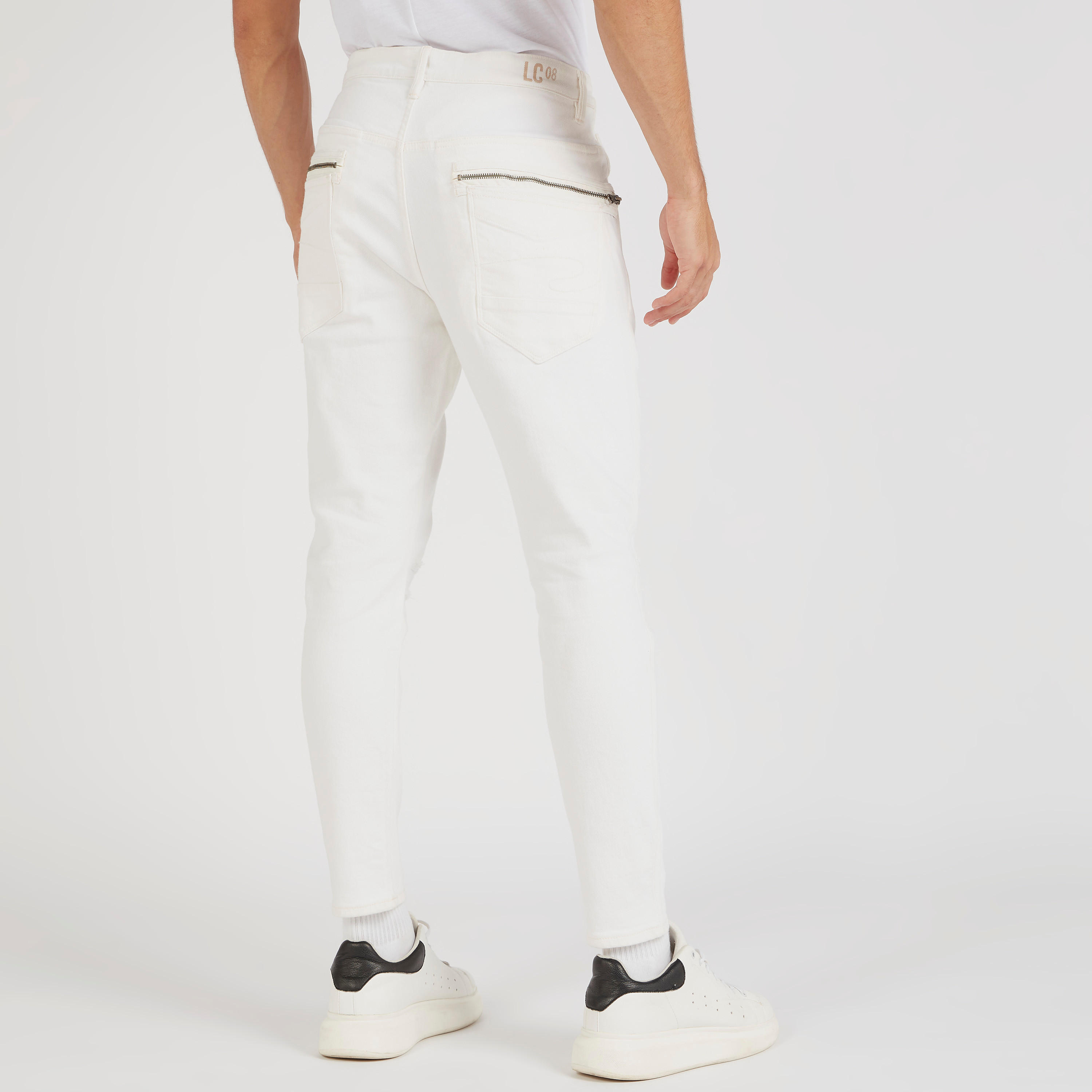 Lee Cooper Solid Mid-Rise Jeans with Pockets-men-clothing-bottoms-jeans-image-4