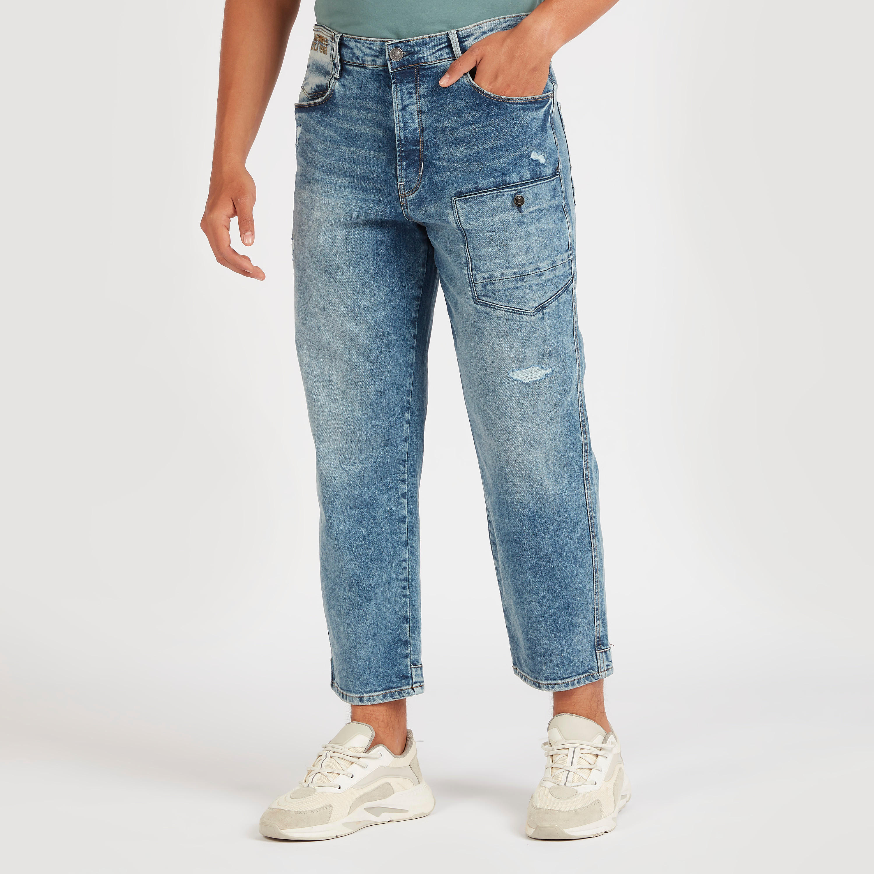 بنطلون جينز دنيم بجيوب من لي كوبر-men-clothing-bottoms-jeans-image-6