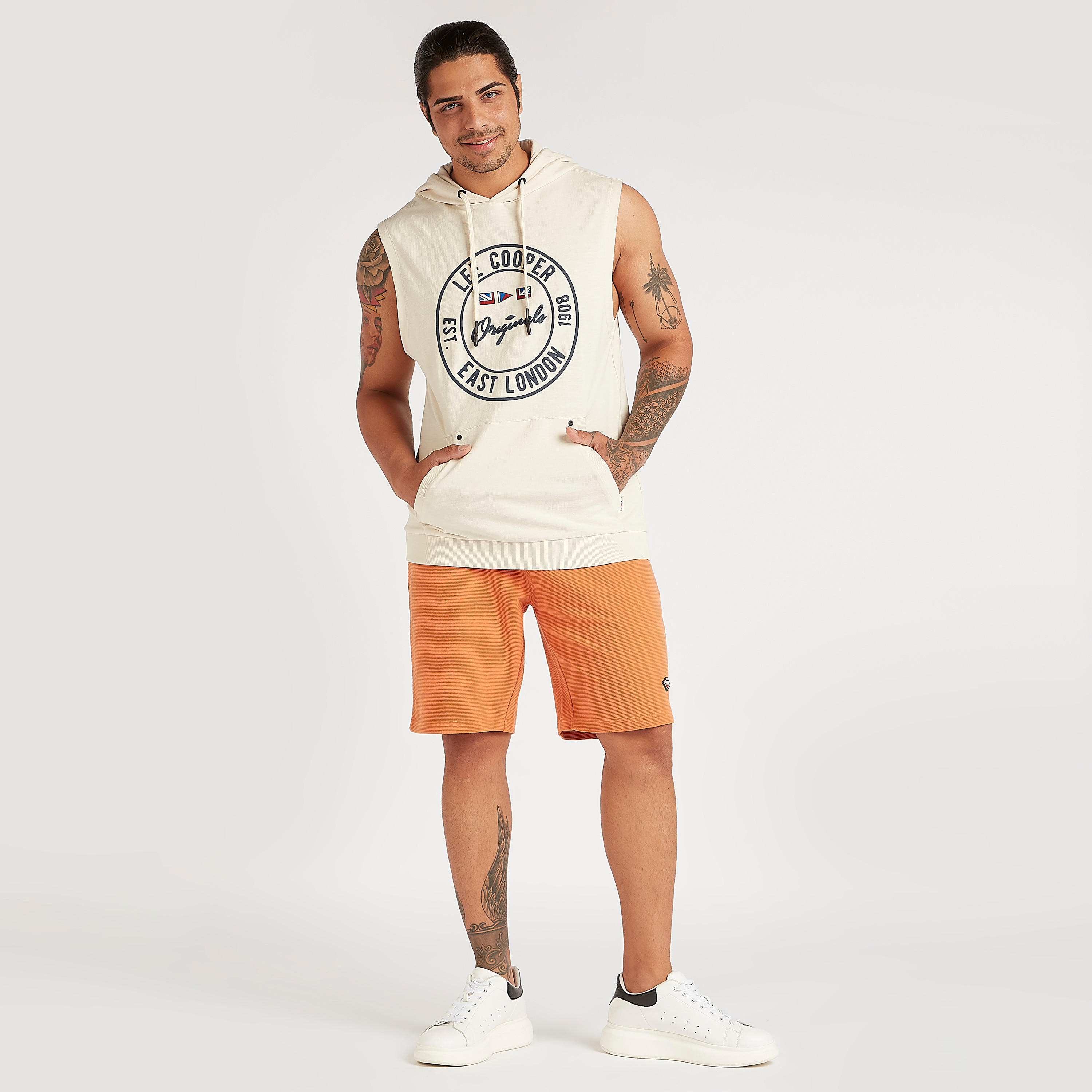 Lee Cooper Printed Hoodie with Kangaroo Pocket-men-clothing-tshirtsandpolos-tshirts-image-2