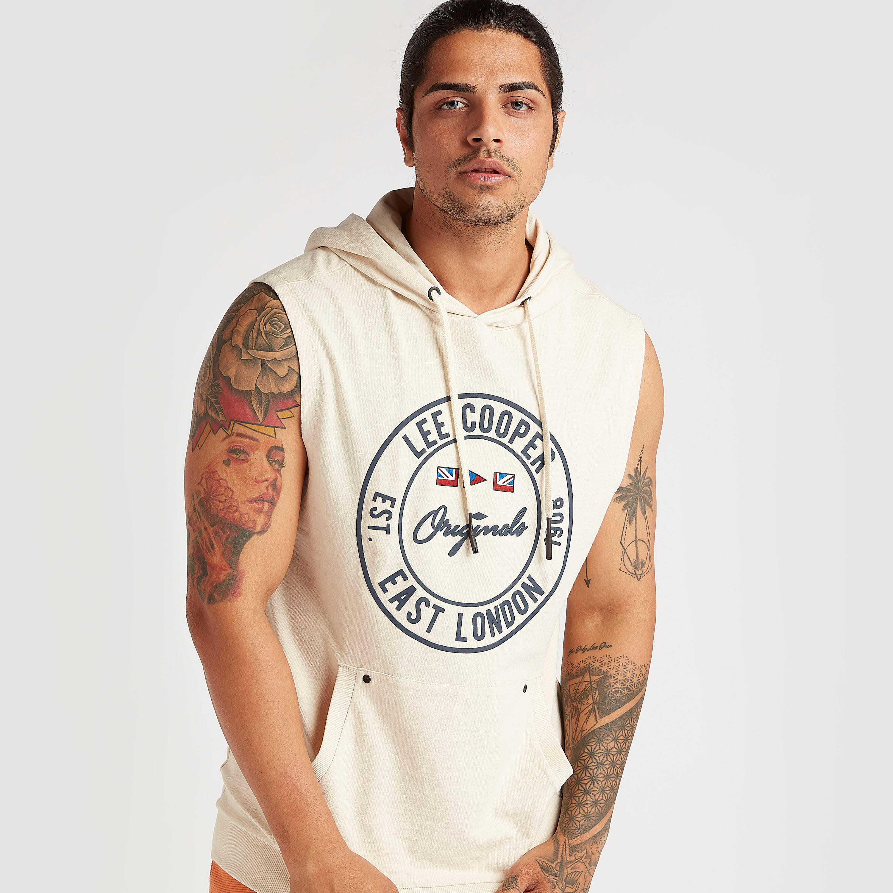Lee Cooper Printed Hoodie with Kangaroo Pocket-men-clothing-tshirtsandpolos-tshirts-image-3
