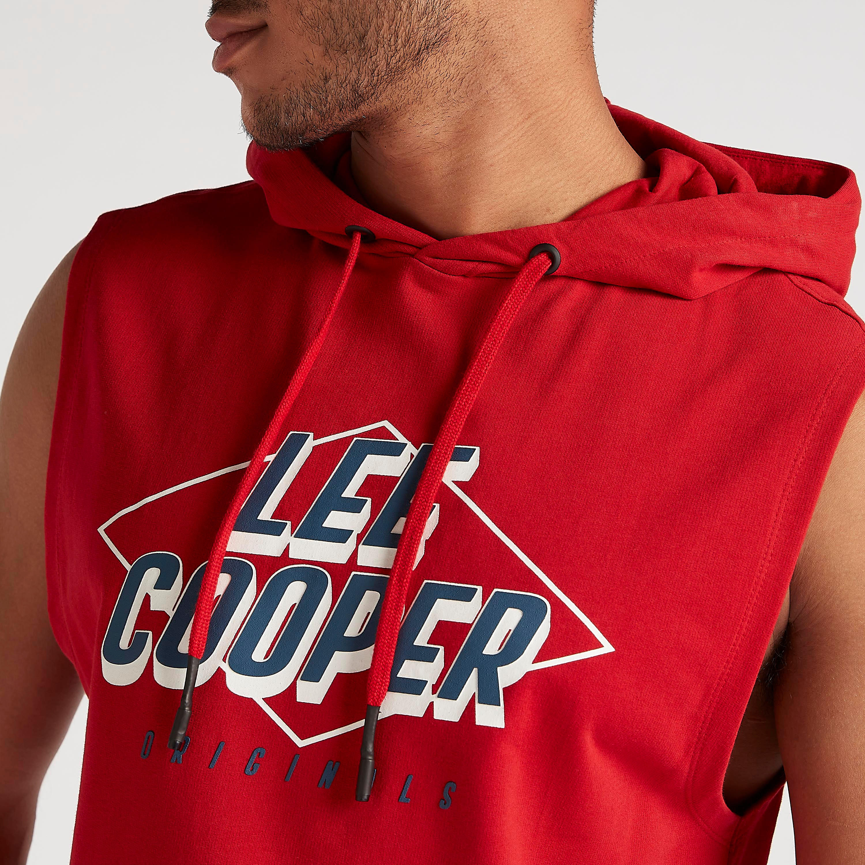 هودي دون أكمام بطبعات وجيب كنغر من لي كوبر-men-clothing-tshirtsandpolos-tshirts-image-5