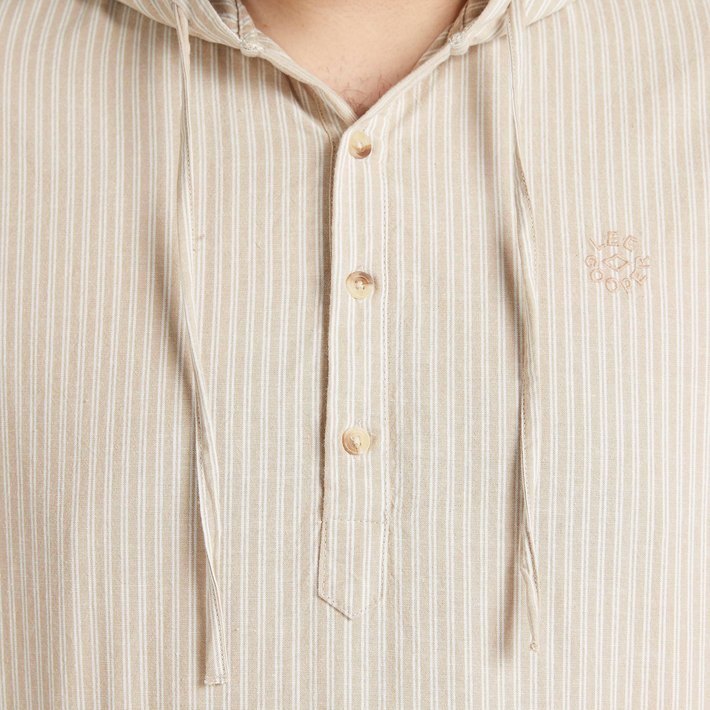 قميص دنيم مقلّم بأكمام طويلة وقبّعة من لي كوبر-men-clothing-shirts-image-3