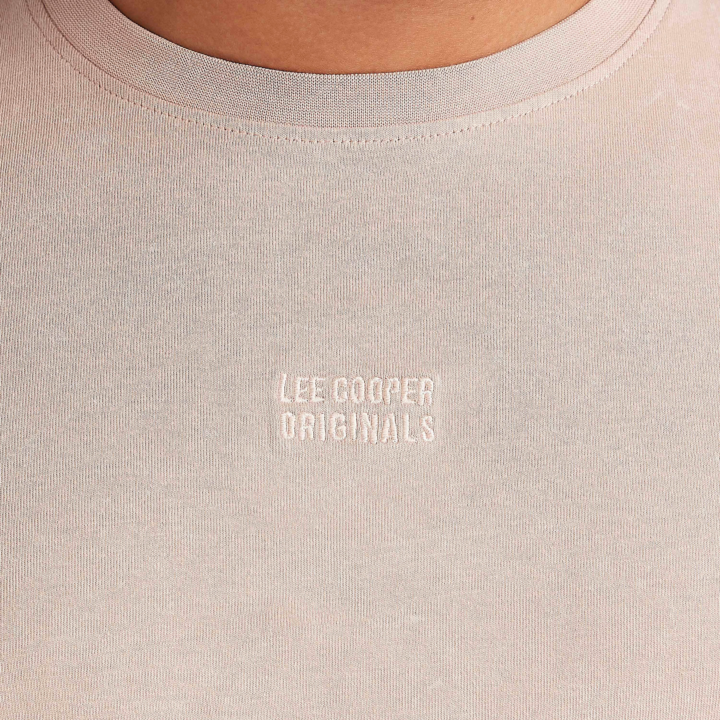 تيشيرت بارز الملمس بياقة ضيّقة وأكمام قصيرة من لي كوبر-men-clothing-tshirtsandpolos-tshirts-image-3