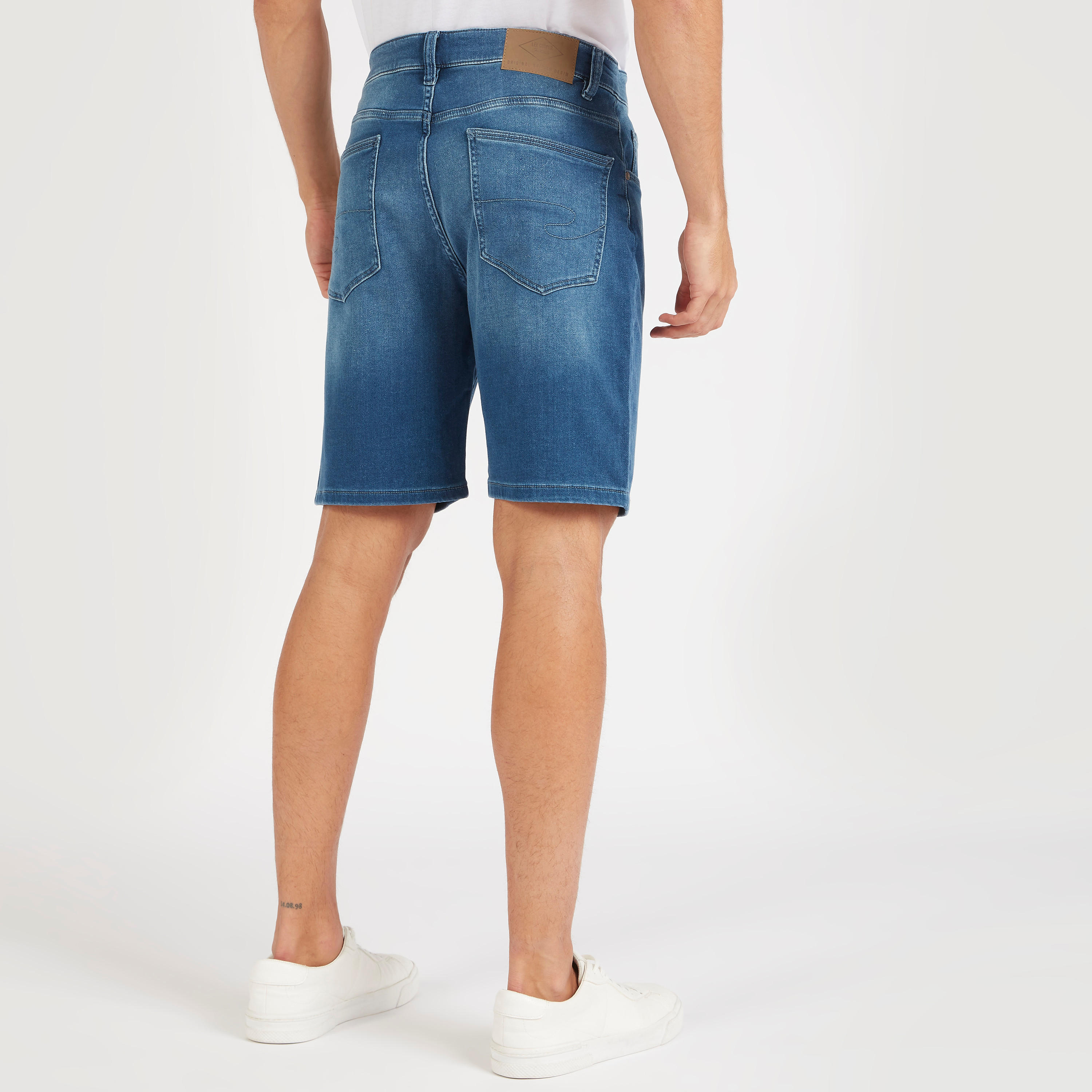 Lee Cooper Denim Shorts with Button Closure and Pockets-men-clothing-bottoms-shorts-image-4
