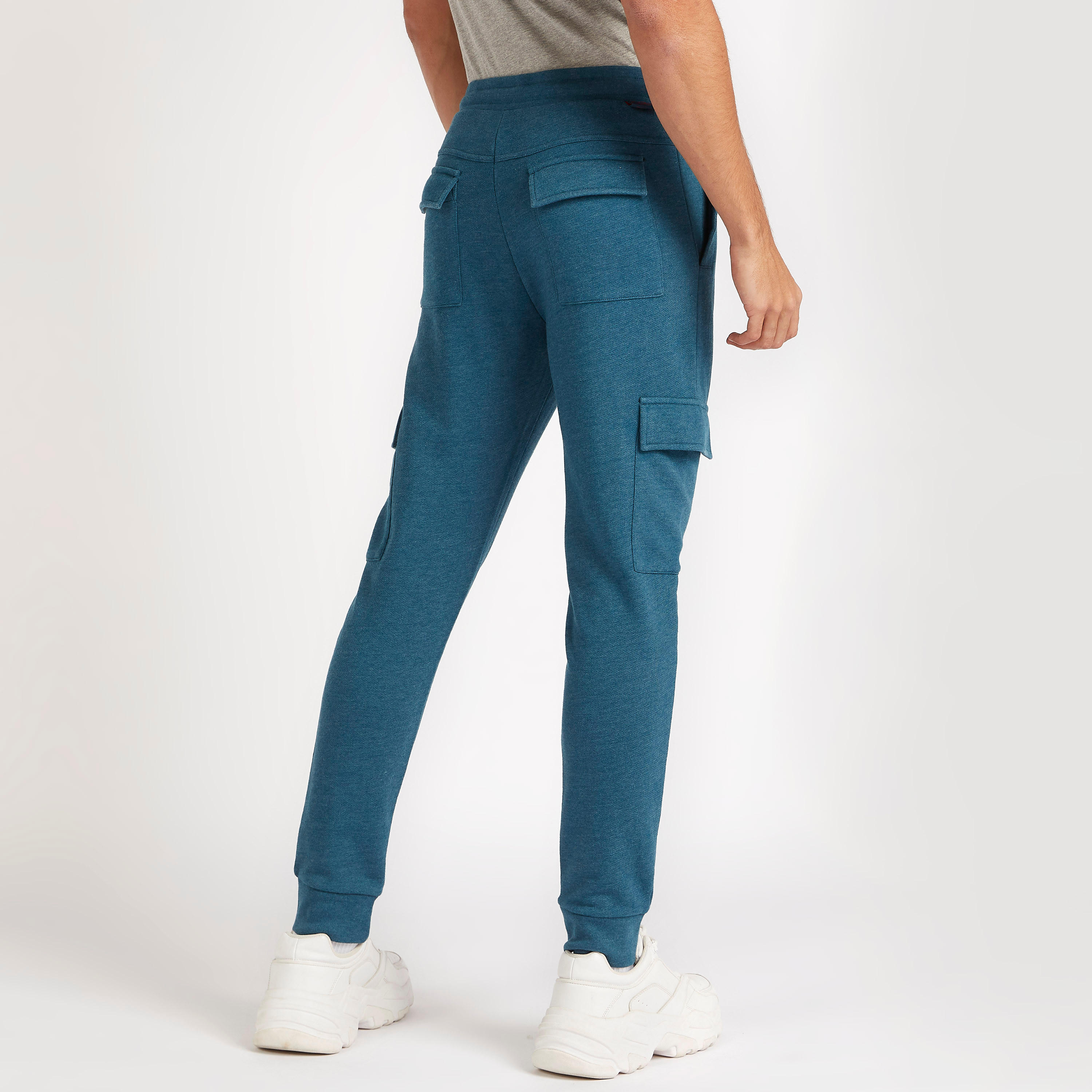 بنطلون رياضي سادة بجيوب وخصر متوسّط الارتفاع من لي كوبر-men-clothing-bottoms-joggers-image-4