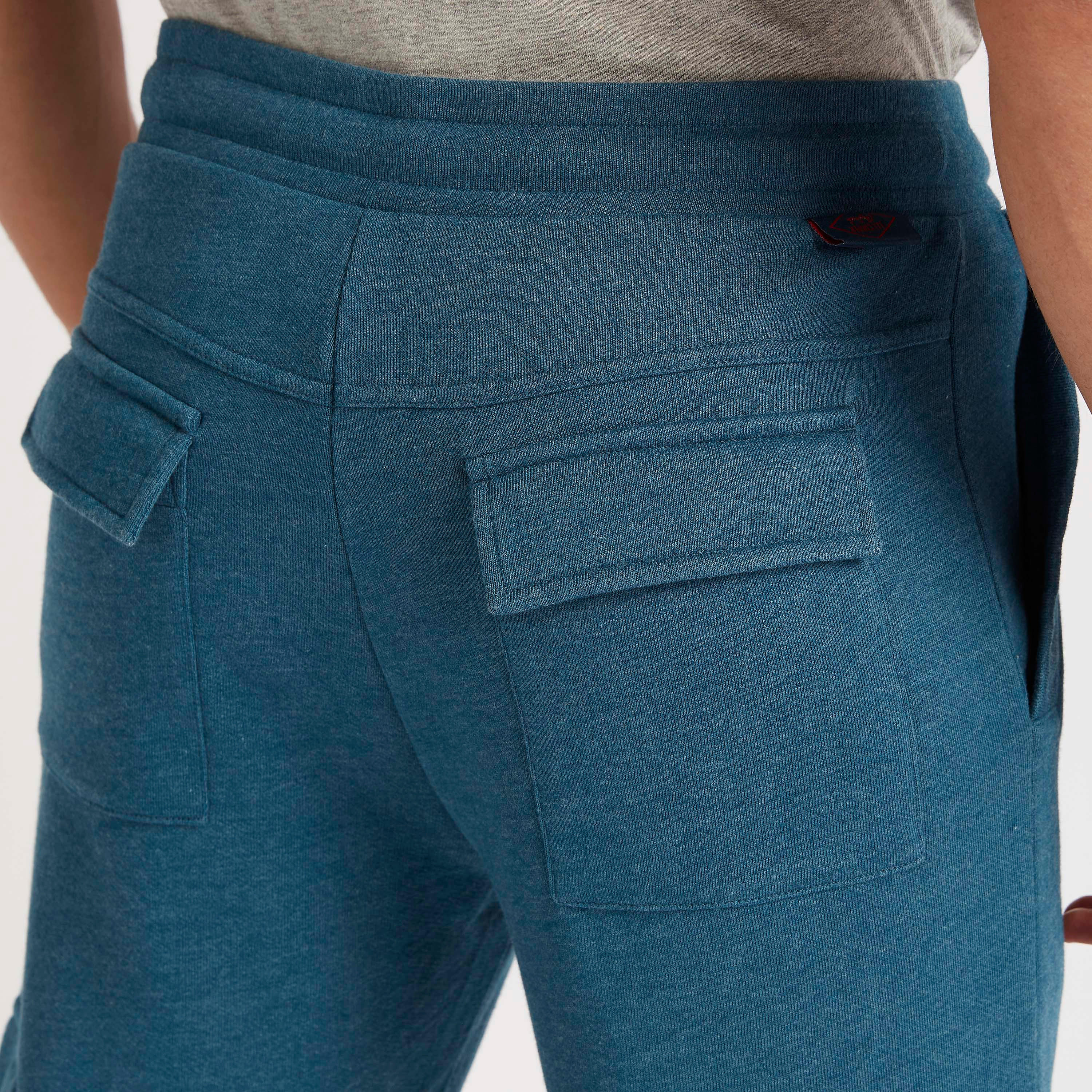 بنطلون رياضي سادة بجيوب وخصر متوسّط الارتفاع من لي كوبر-men-clothing-bottoms-joggers-image-7