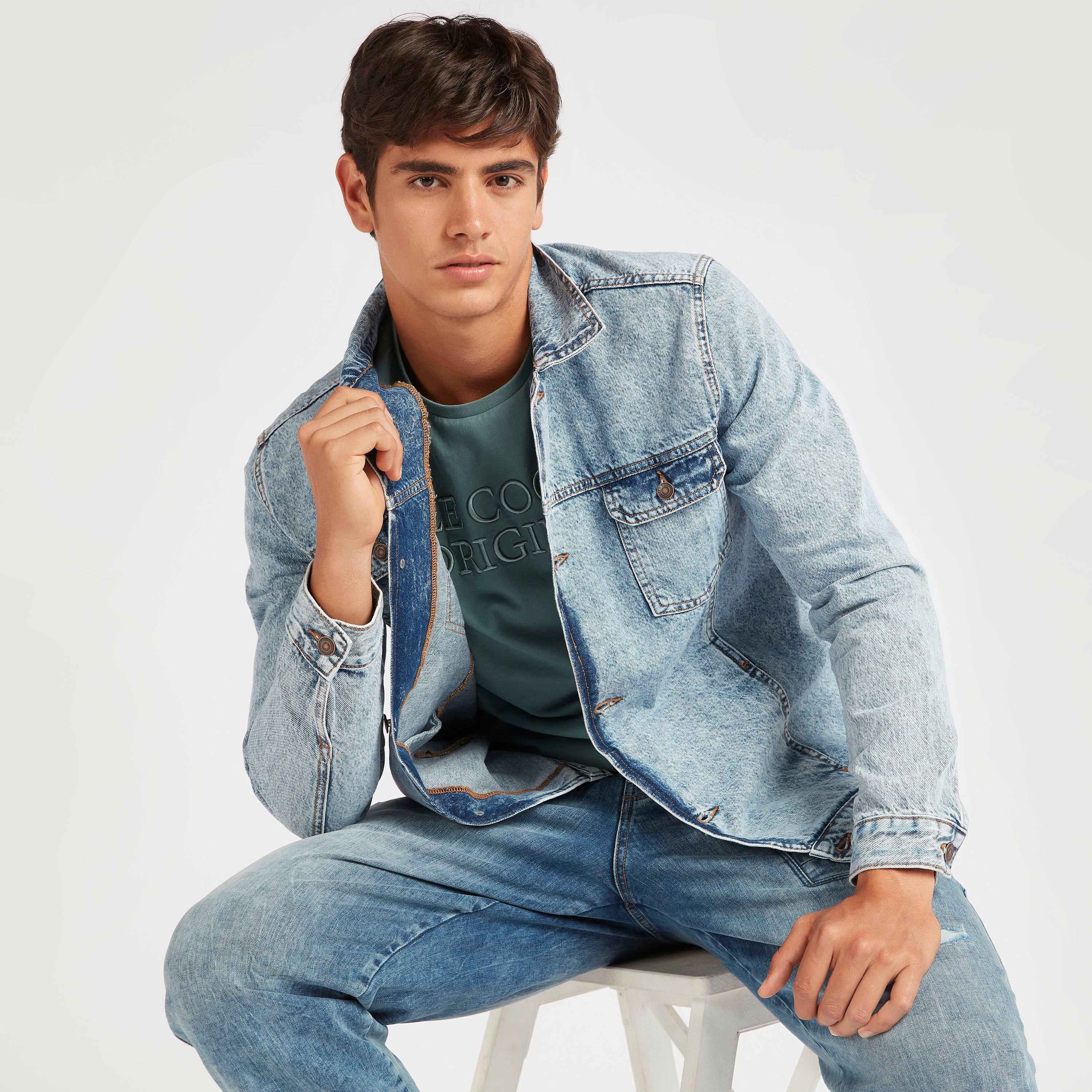 Lee Cooper Denim Jacket with Long Sleeves-men-clothing-jacketsandblazers-jackets-image-1