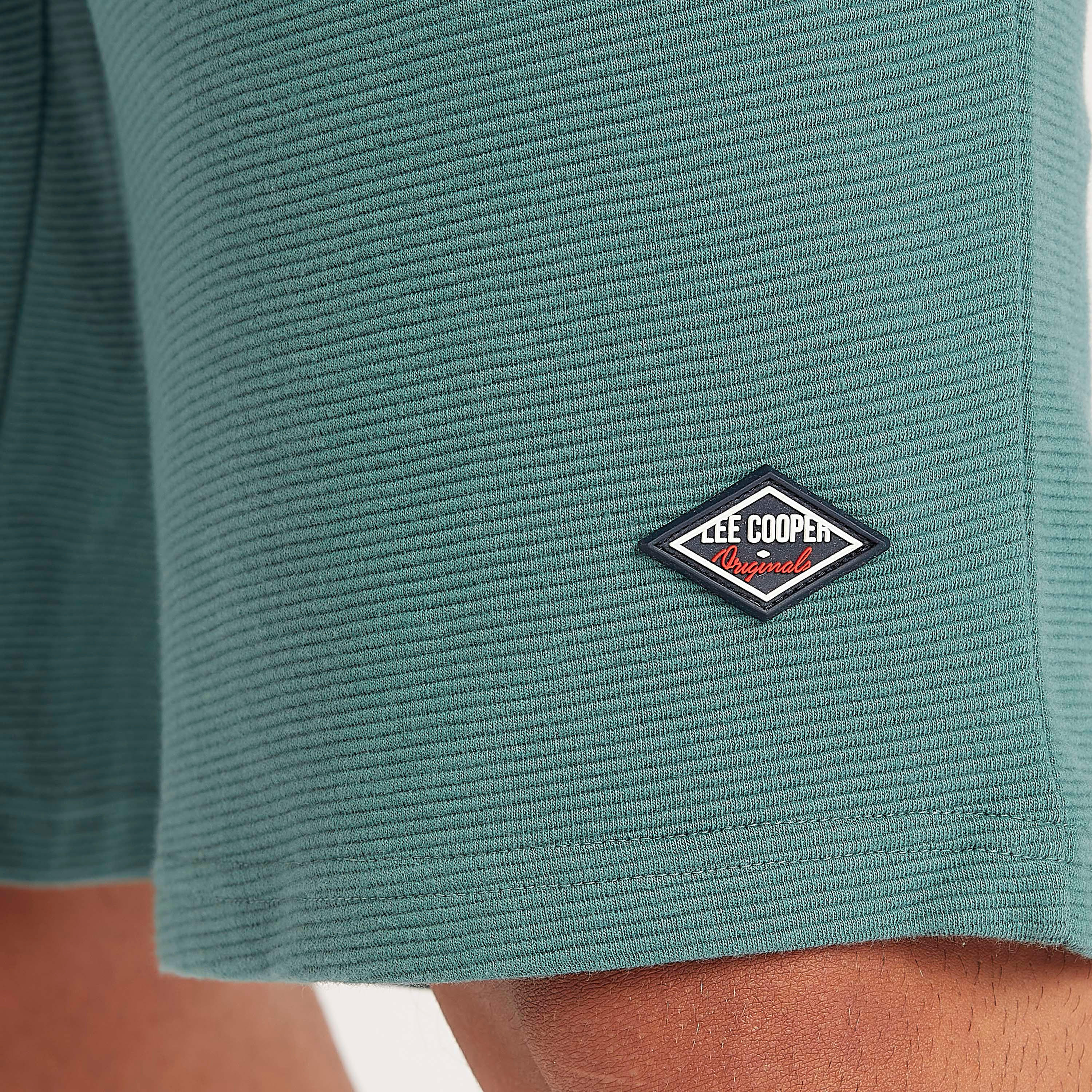 Lee Cooper Textured Mid-Rise Shorts with Drawstring-men-clothing-bottoms-shorts-image-6