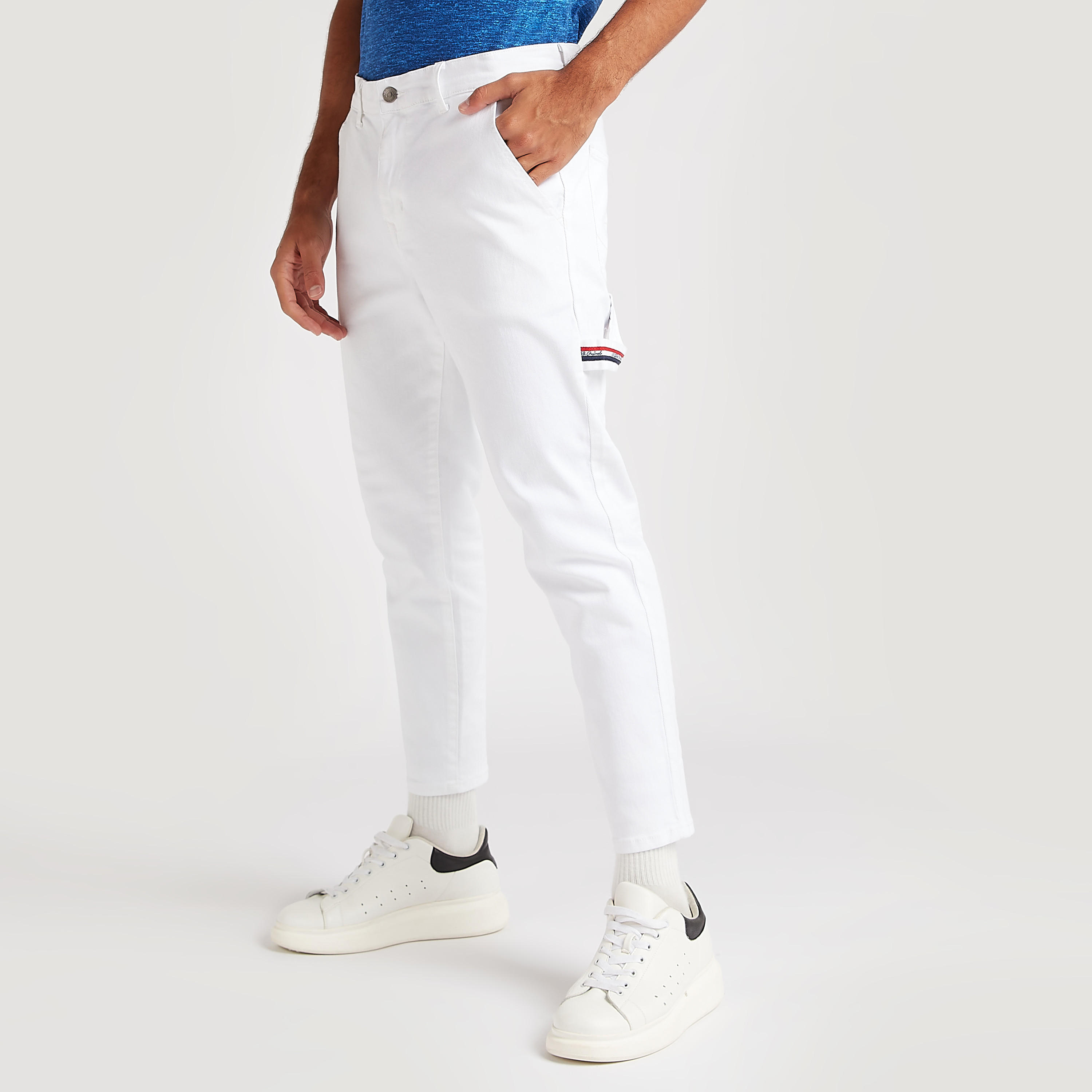Lee Cooper Solid Carrot Fit Mid-Rise Jeans-men-clothing-bottoms-jeans-image-1