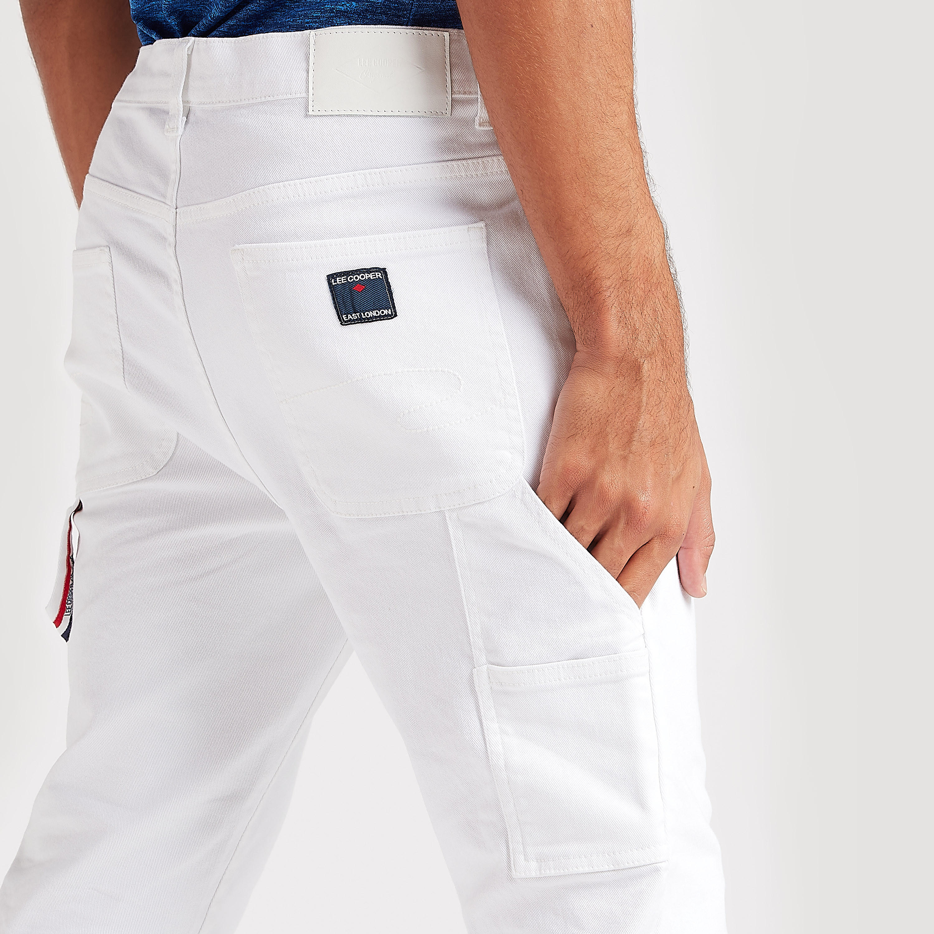 Lee Cooper Solid Carrot Fit Mid-Rise Jeans-men-clothing-bottoms-jeans-image-3
