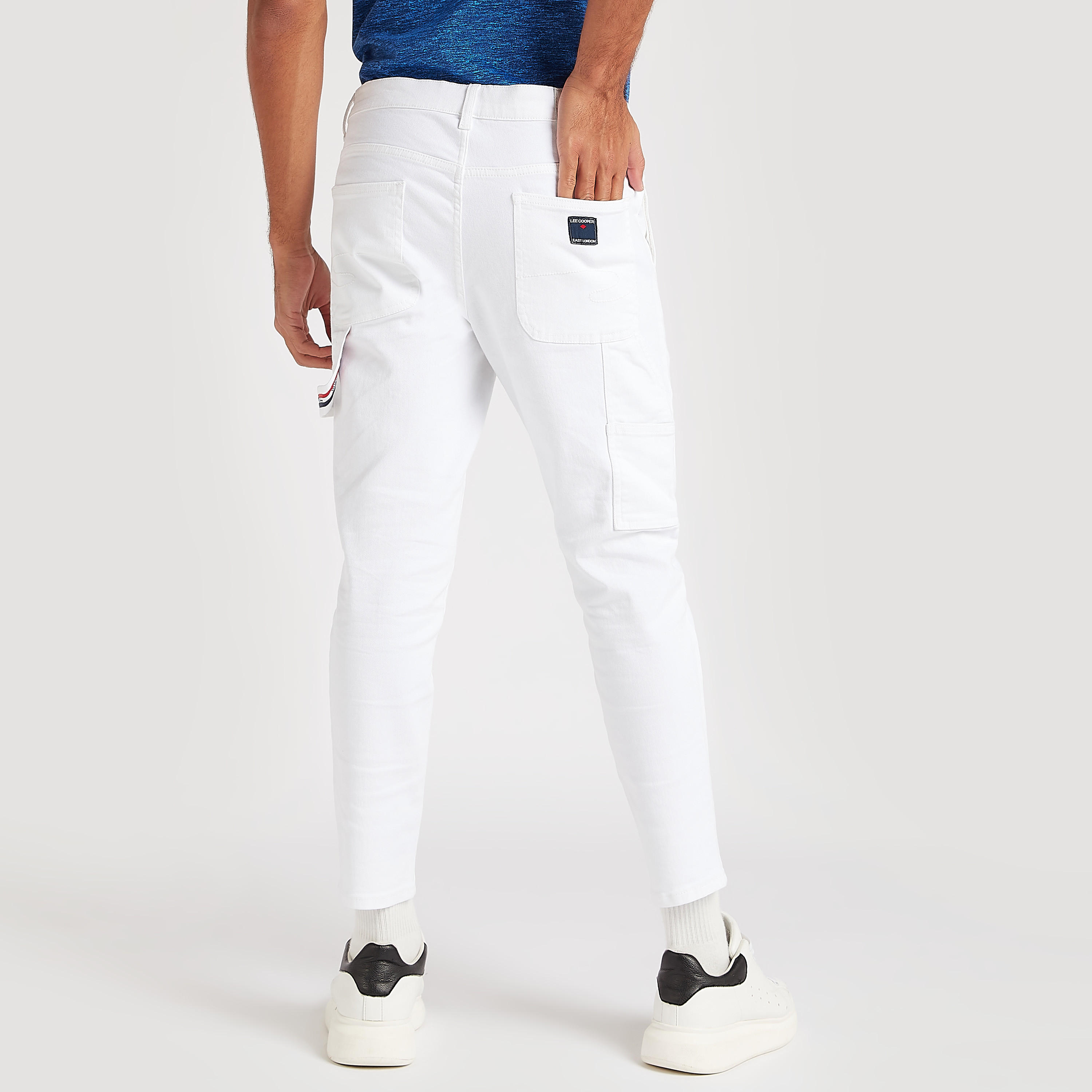 Lee Cooper Solid Carrot Fit Mid-Rise Jeans-men-clothing-bottoms-jeans-image-4