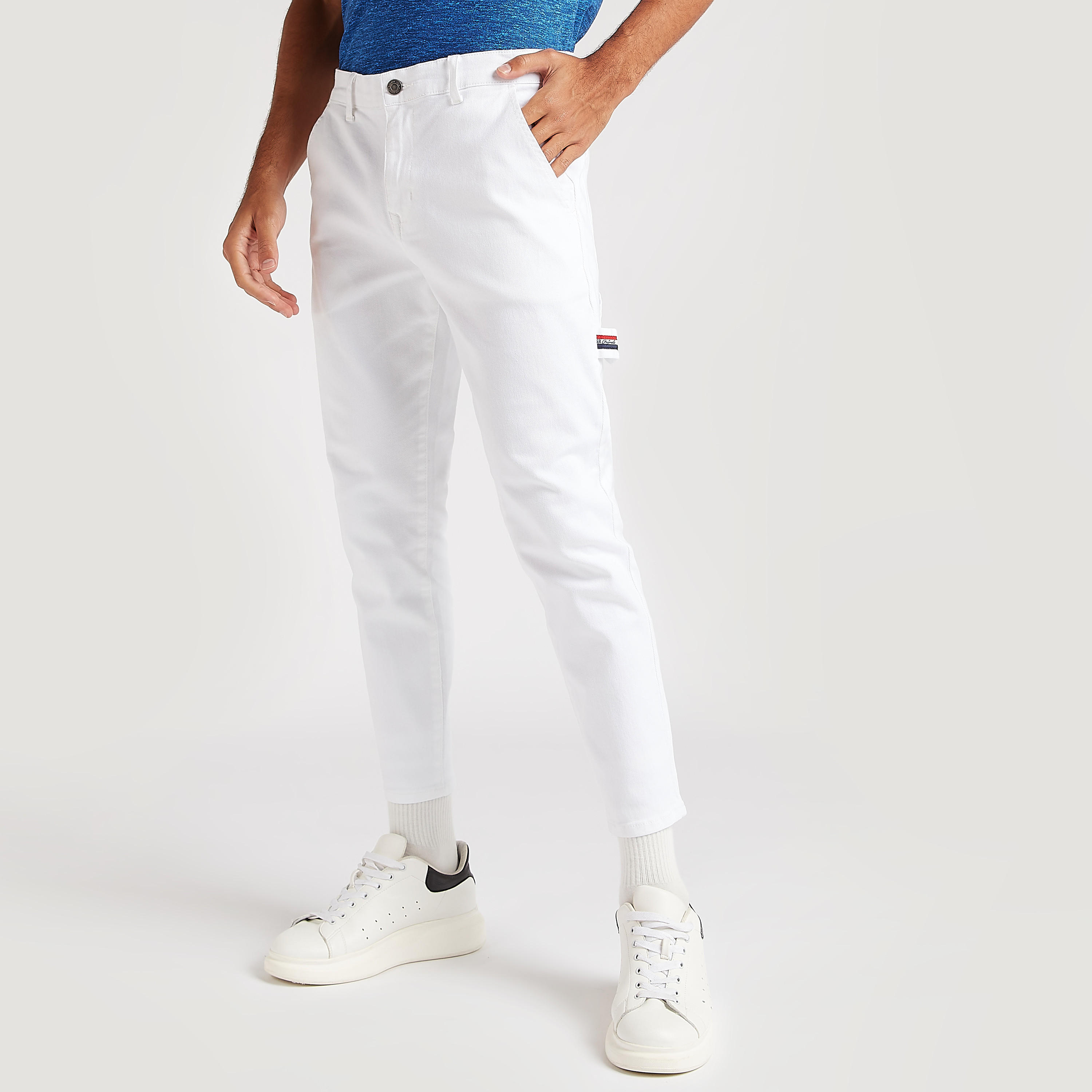 Lee Cooper Solid Carrot Fit Mid-Rise Jeans-men-clothing-bottoms-jeans-image-6
