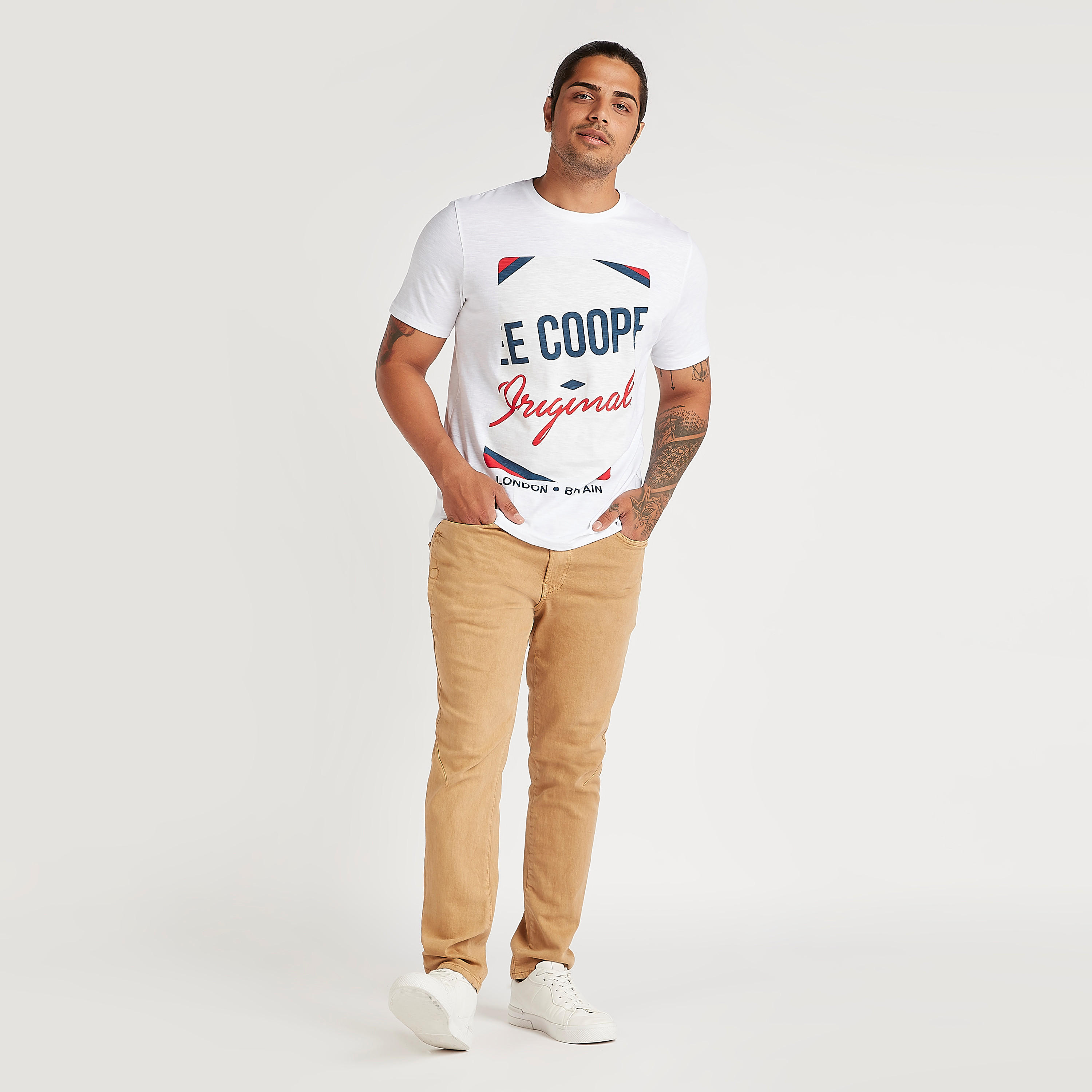Lee Cooper Printed T-shirt with Short Sleeves-men-clothing-tshirtsandpolos-tshirts-image-2