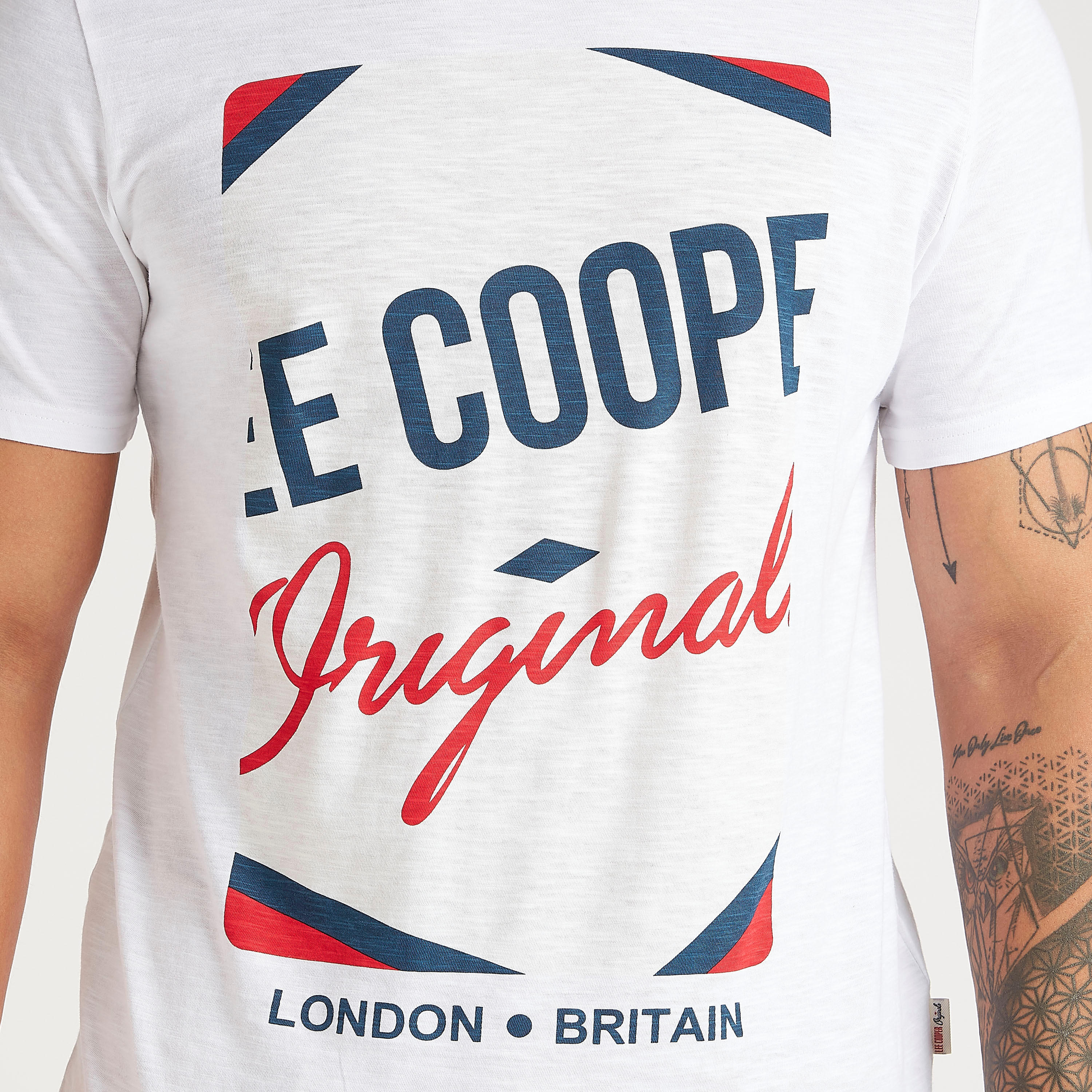 Lee Cooper Printed T-shirt with Short Sleeves-men-clothing-tshirtsandpolos-tshirts-image-3