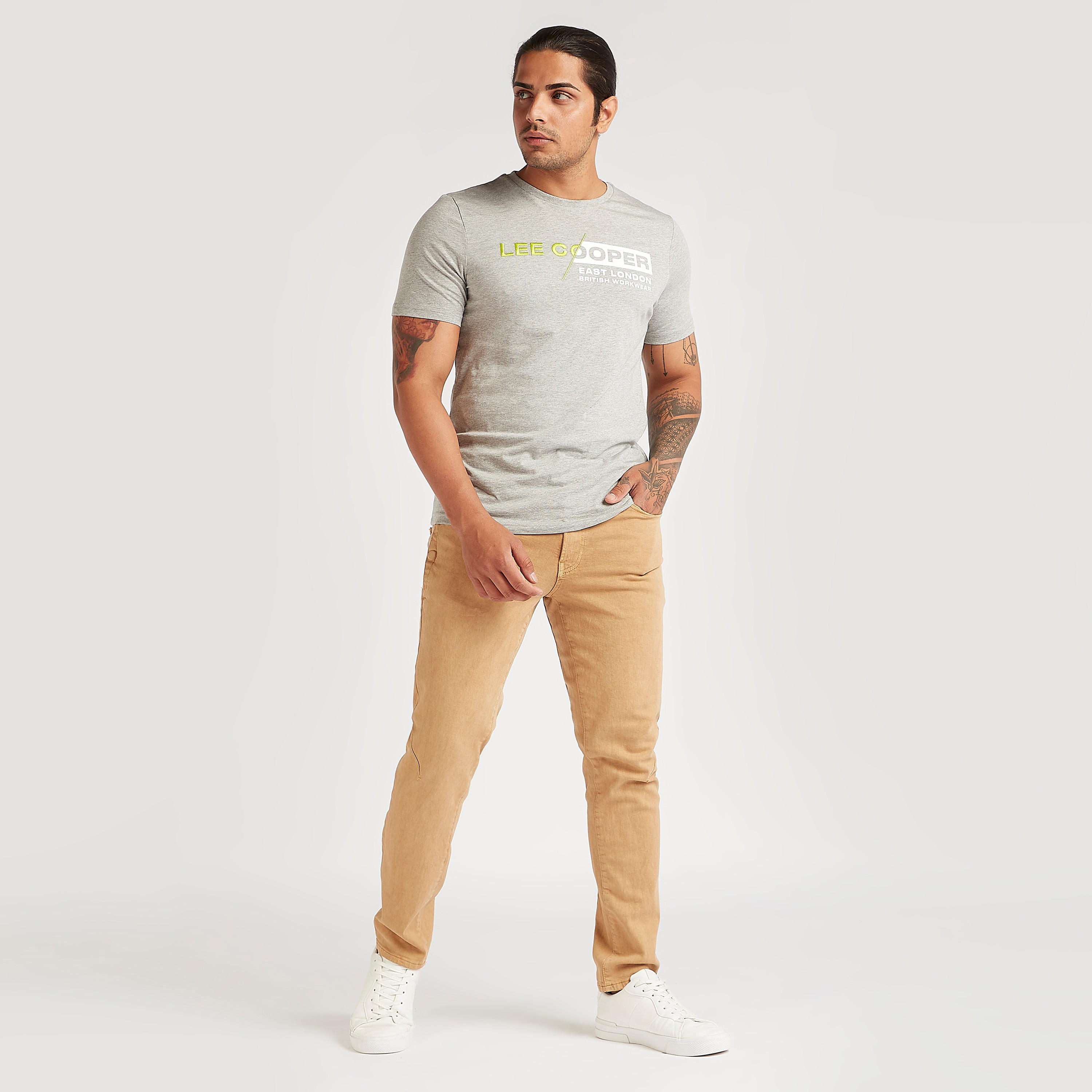 تيشيرت بولو بأكمام قصيرة  وطبعات من لي كوبر-men-clothing-tshirtsandpolos-tshirts-image-2