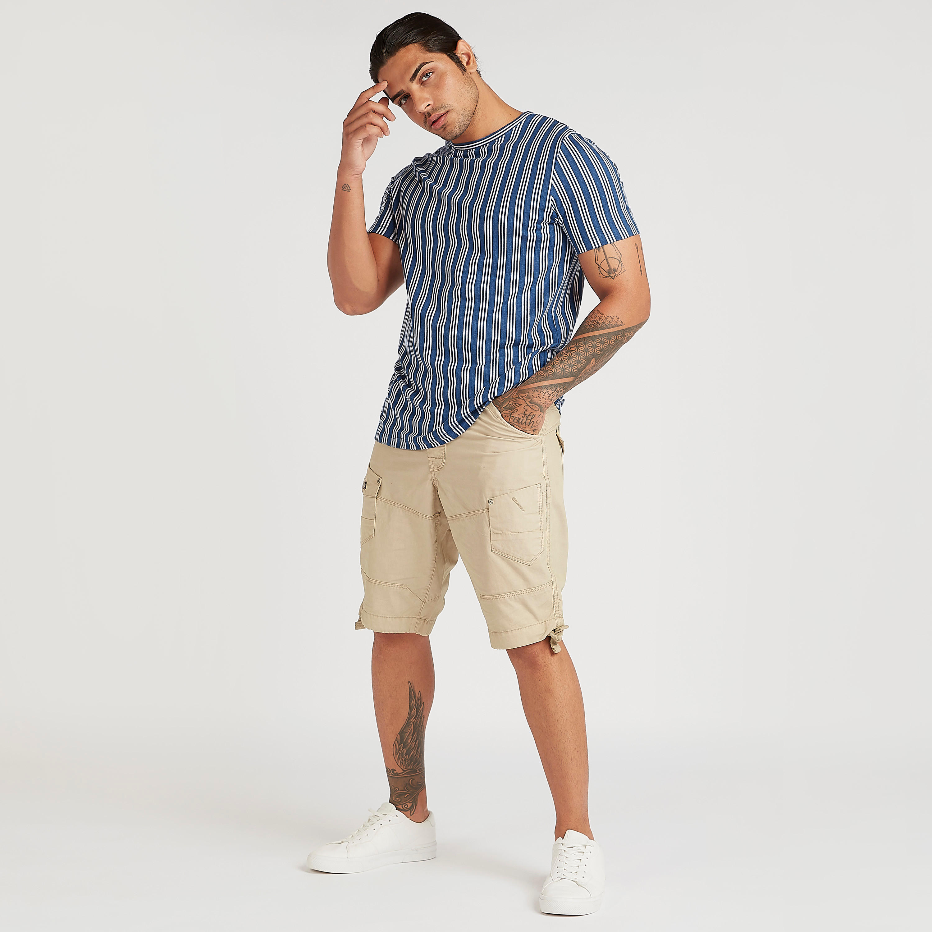 Lee Cooper Striped T-shirt with Crew Neck-men-clothing-tshirtsandpolos-tshirts-image-2