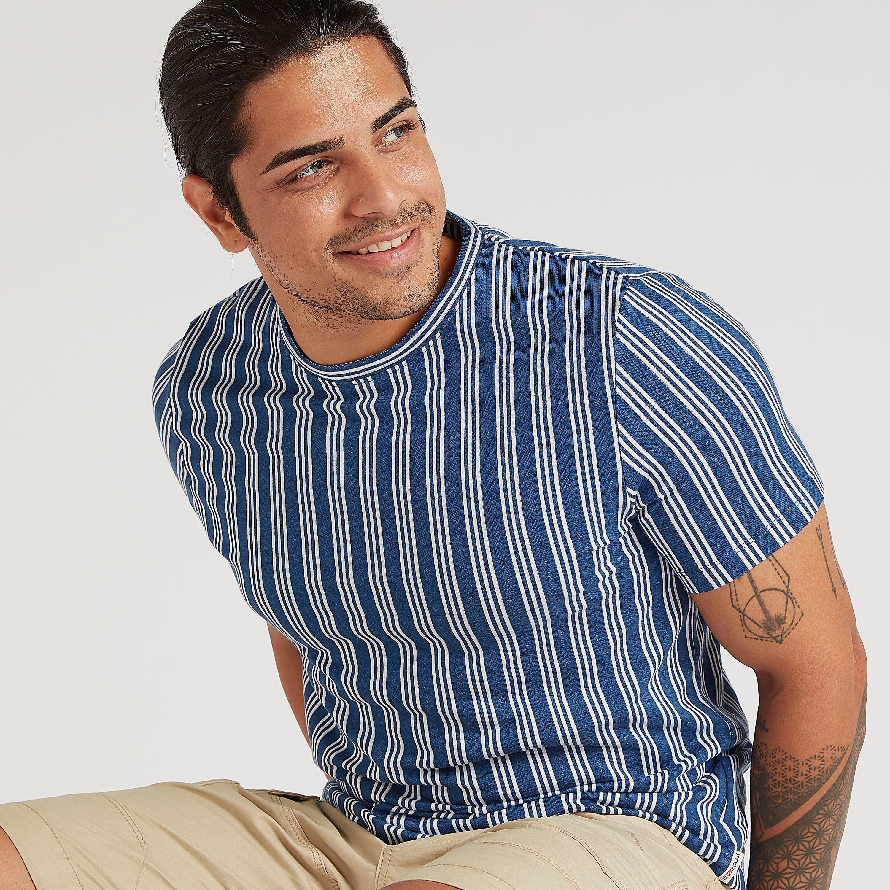 Lee Cooper Striped T-shirt with Crew Neck-men-clothing-tshirtsandpolos-tshirts-image-5