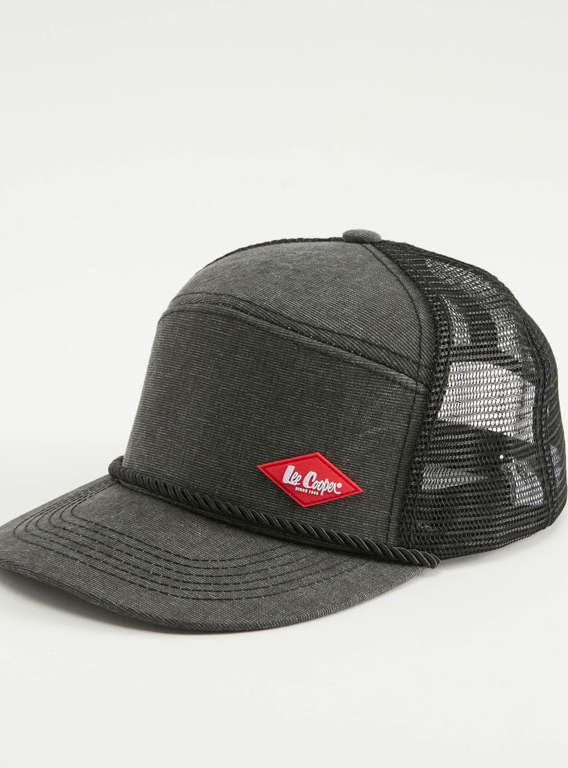 Lee Cooper Textured Cap with Snap Back Closure-men-caps-image-1
