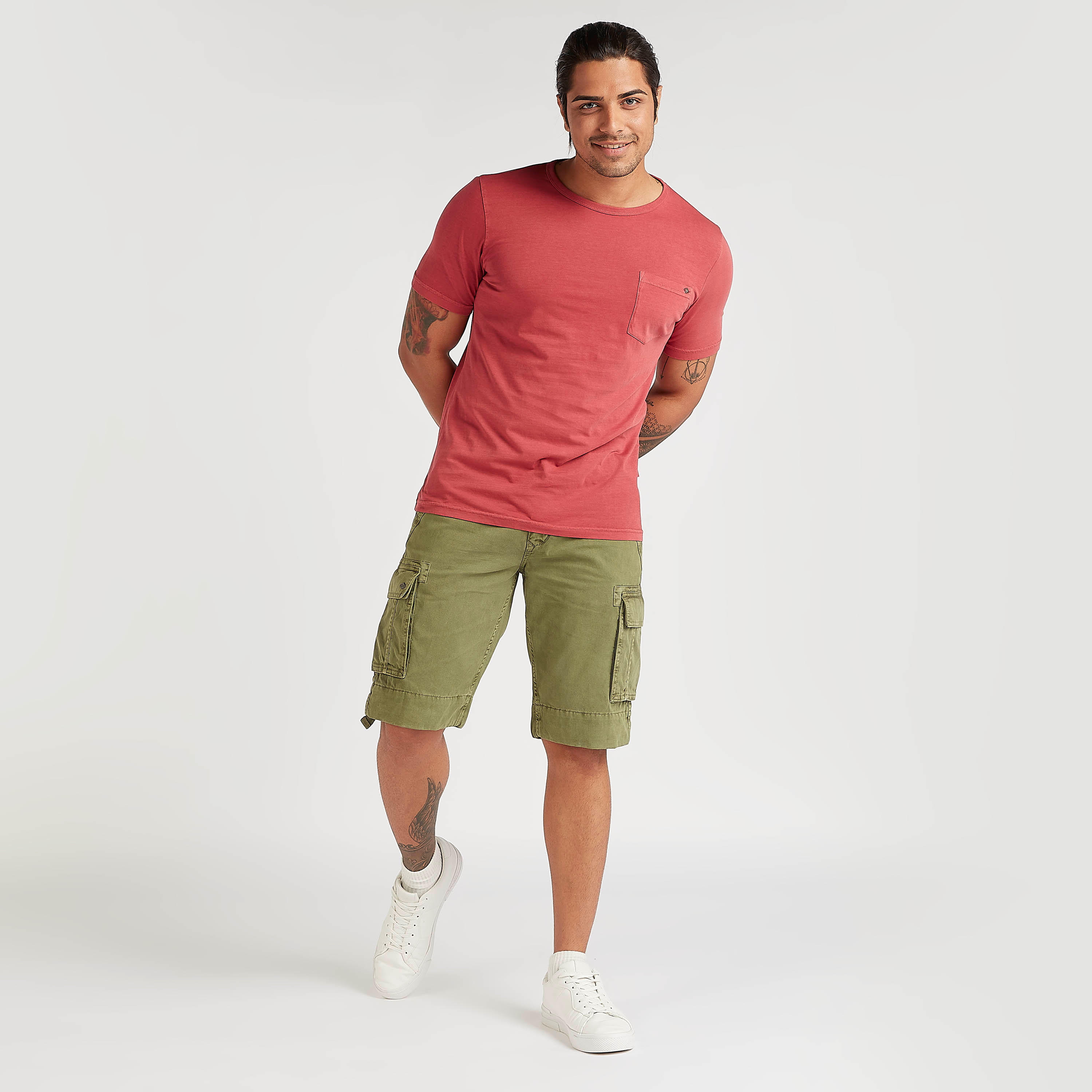 Lee Cooper Solid Crew Neck T-shirt with Chest Pocket-men-clothing-tshirtsandpolos-tshirts-image-2
