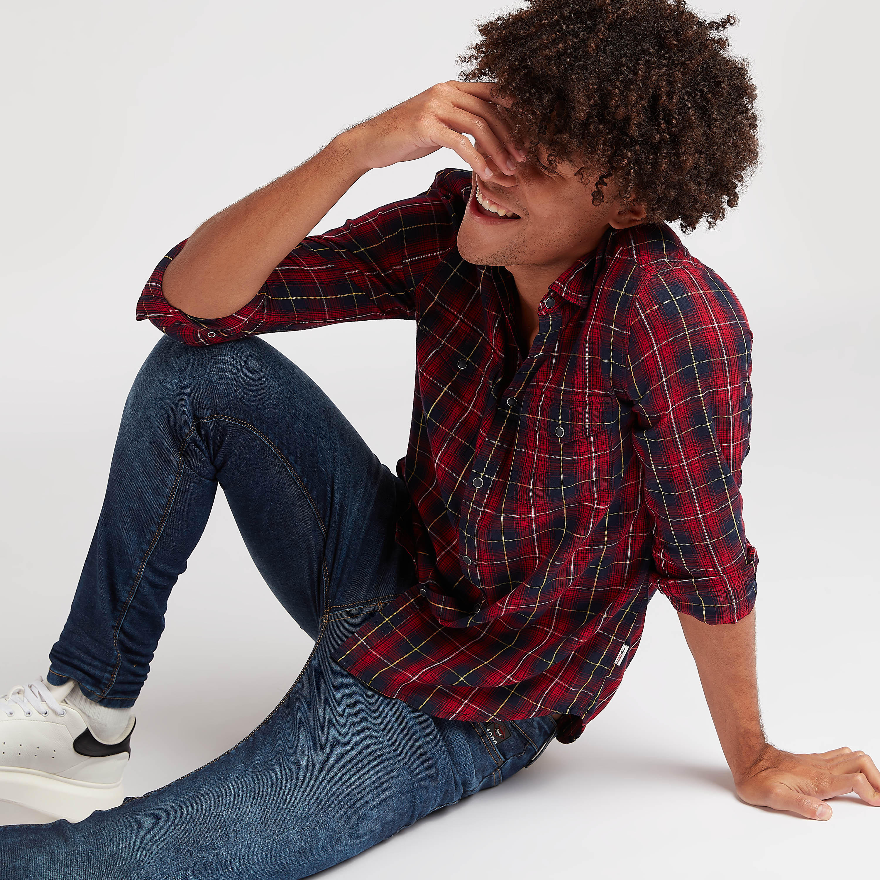 Lee Cooper Checked Shirt with Flap Pockets-men-clothing-shirts-image-1