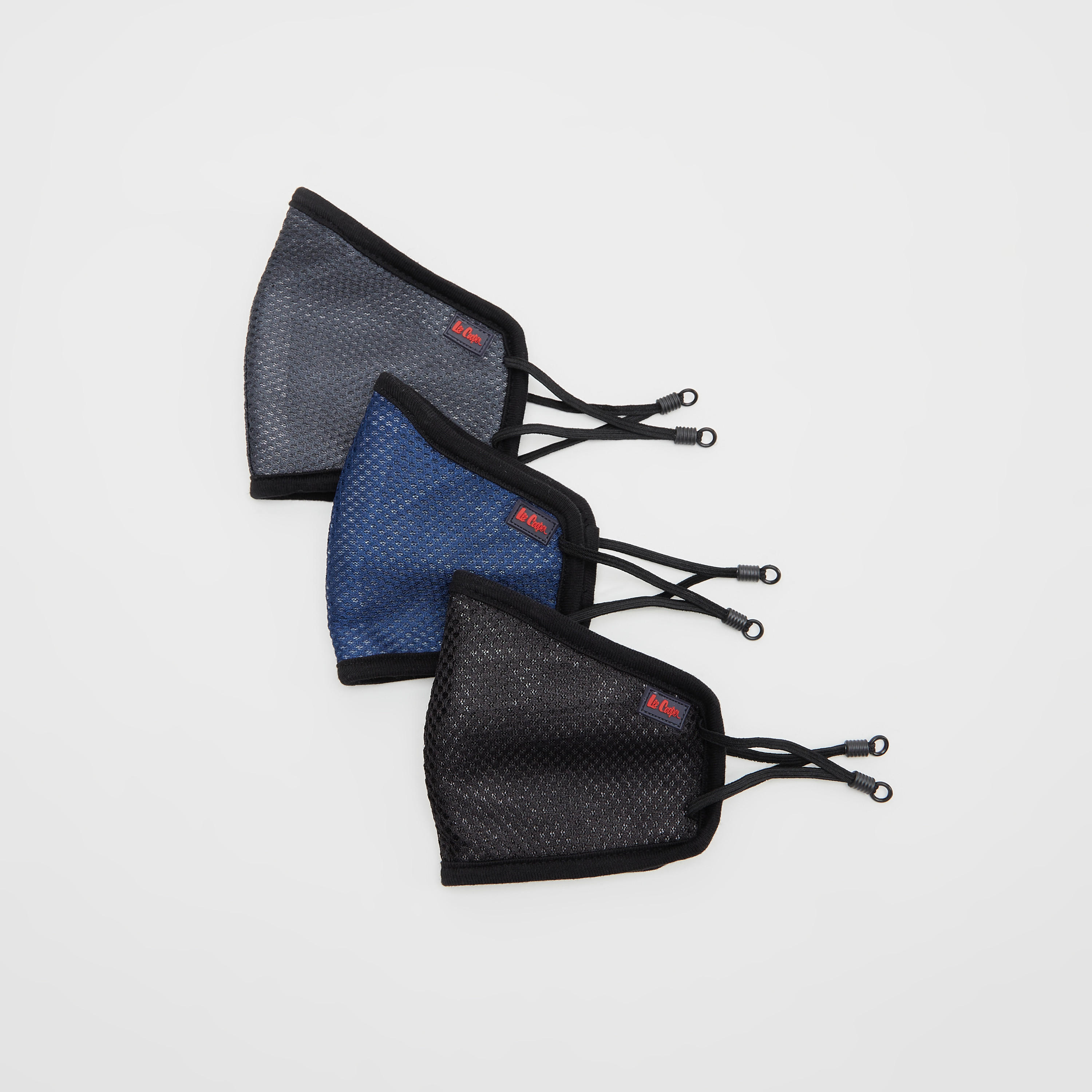 قناع وجه بارز لملمس بطبعات - طقم من 3 قطع-women-clothingaccessories-fashionmasks-image-1